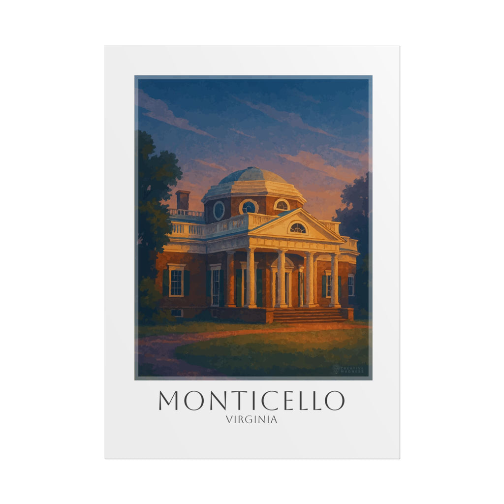 Monticello Travel Poster