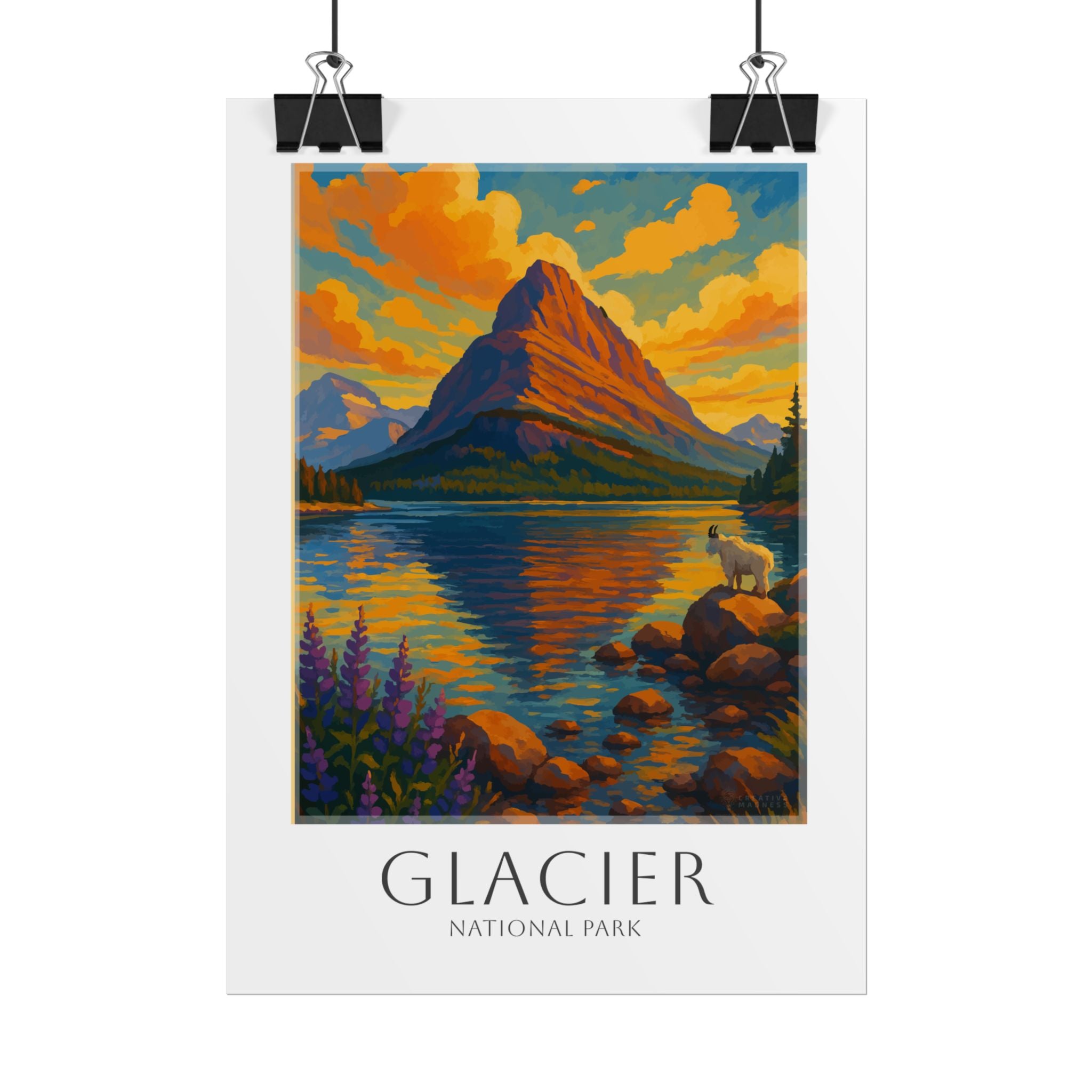 GLACIER  * Travel Poster * National Park Wall Art
