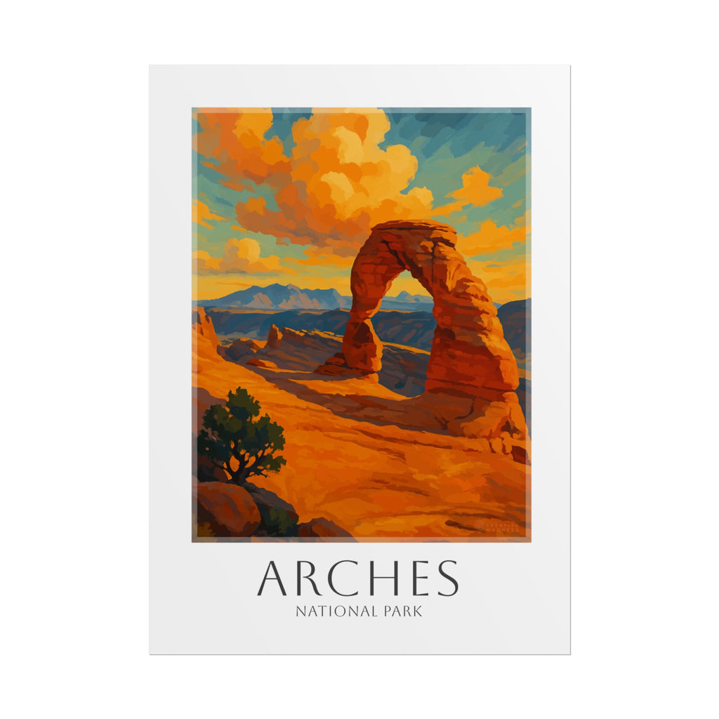 ARCHES * Travel Poster * National Park Wall Art