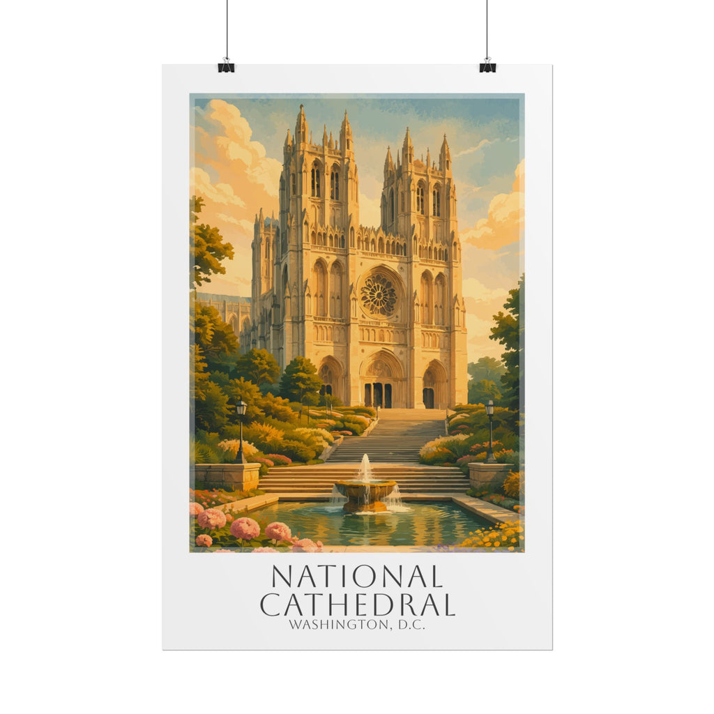 National Cathedral Travel Poster