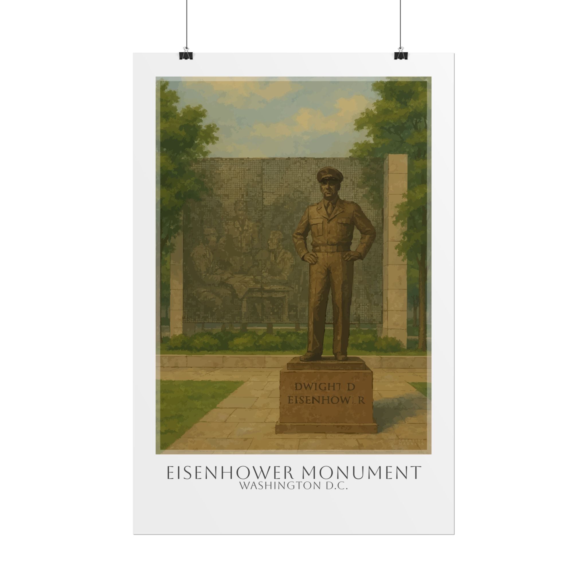 Eisenhower Monument Travel Poster