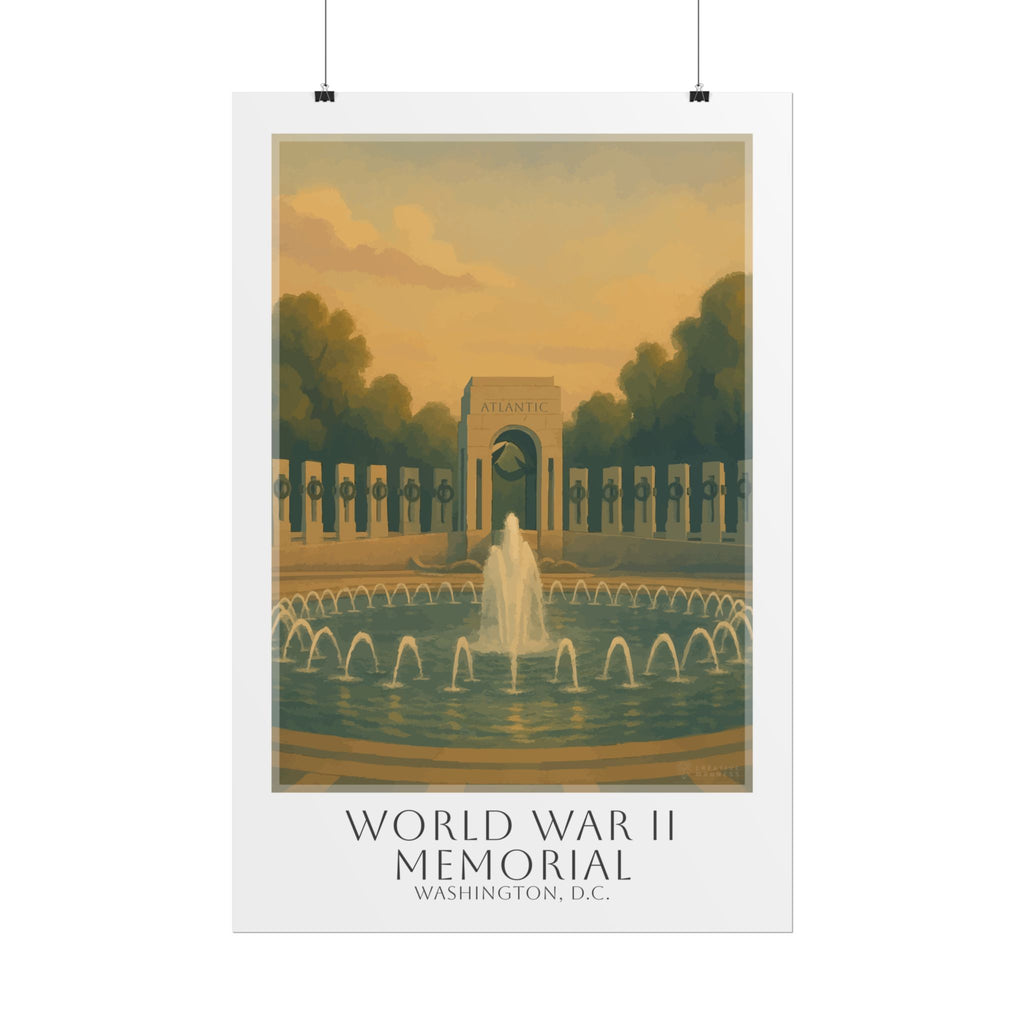 World War Ii Memorial Travel Poster