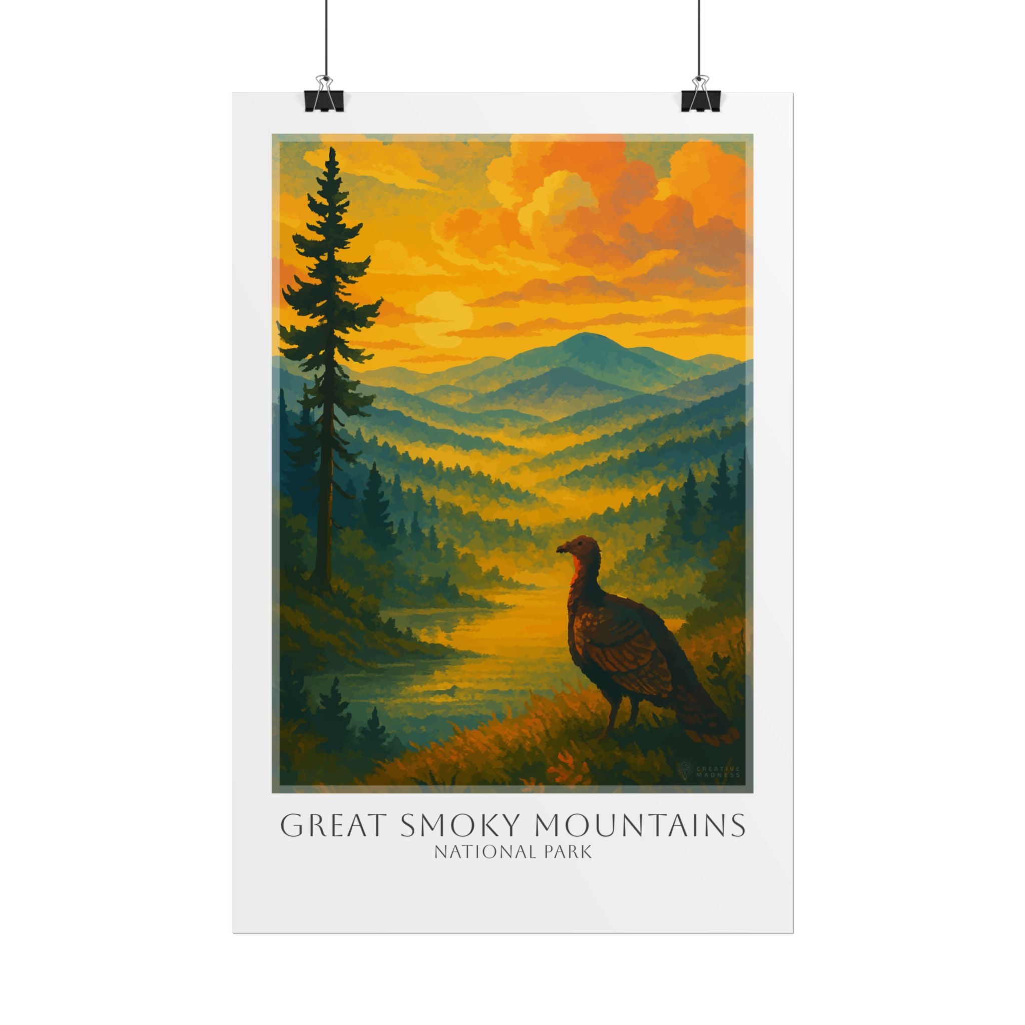GREAT SMOKY MOUNTAINS  * Travel Poster * National Park Wall Art