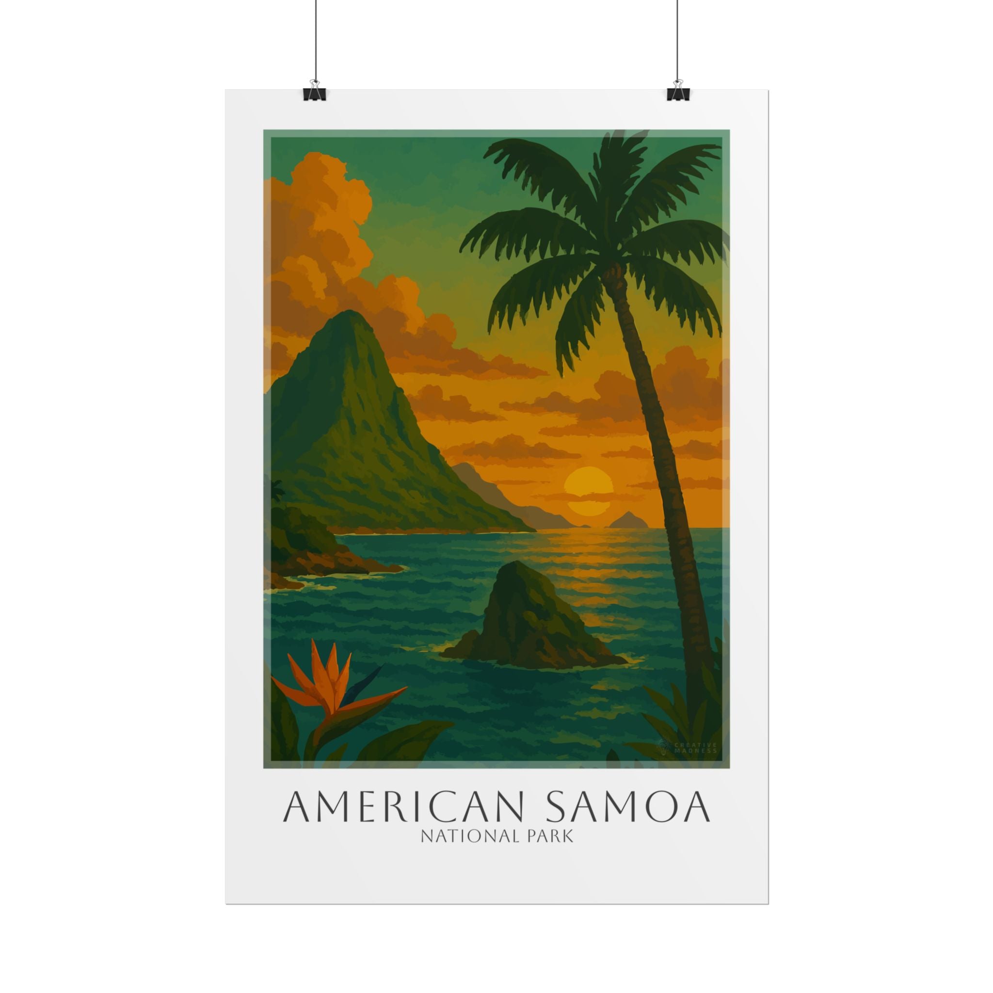 AMERICAN SAMOA * Travel Poster * National Park Wall Art