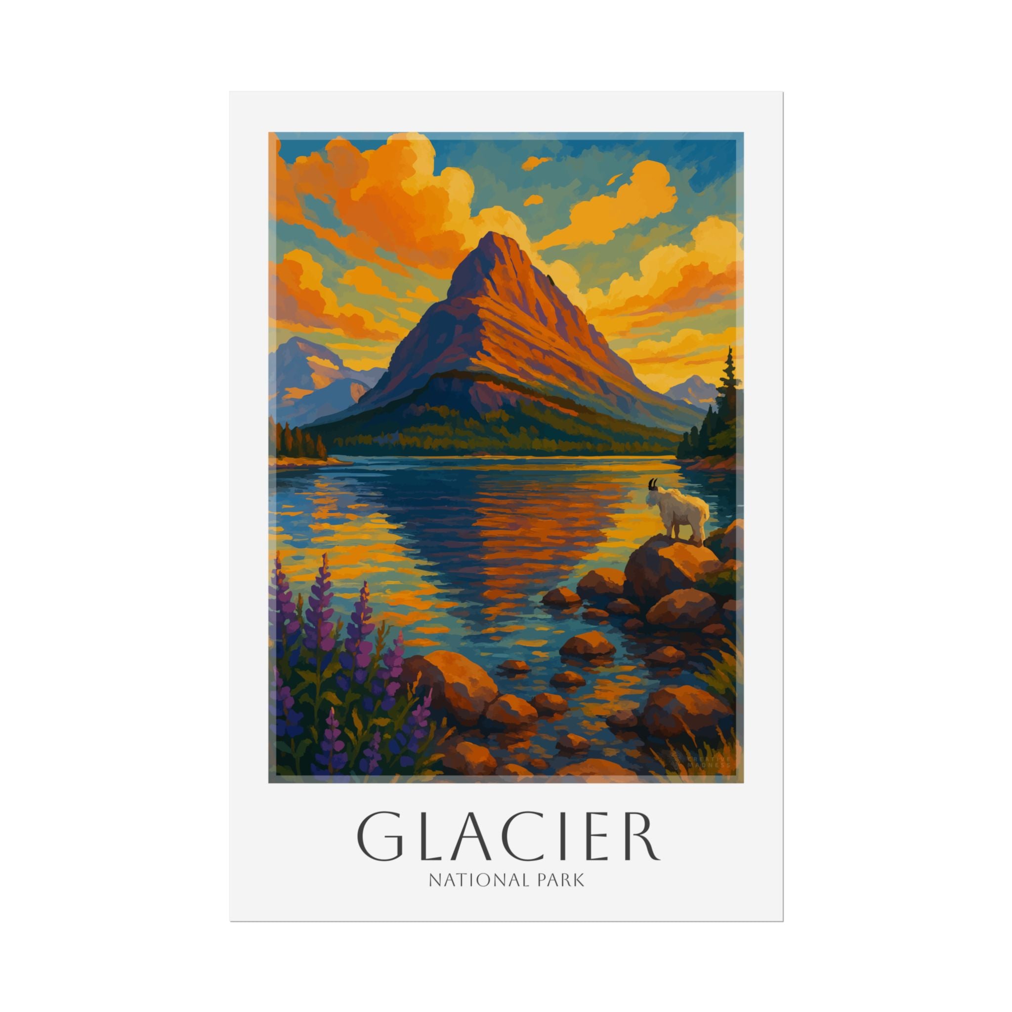 GLACIER  * Travel Poster * National Park Wall Art