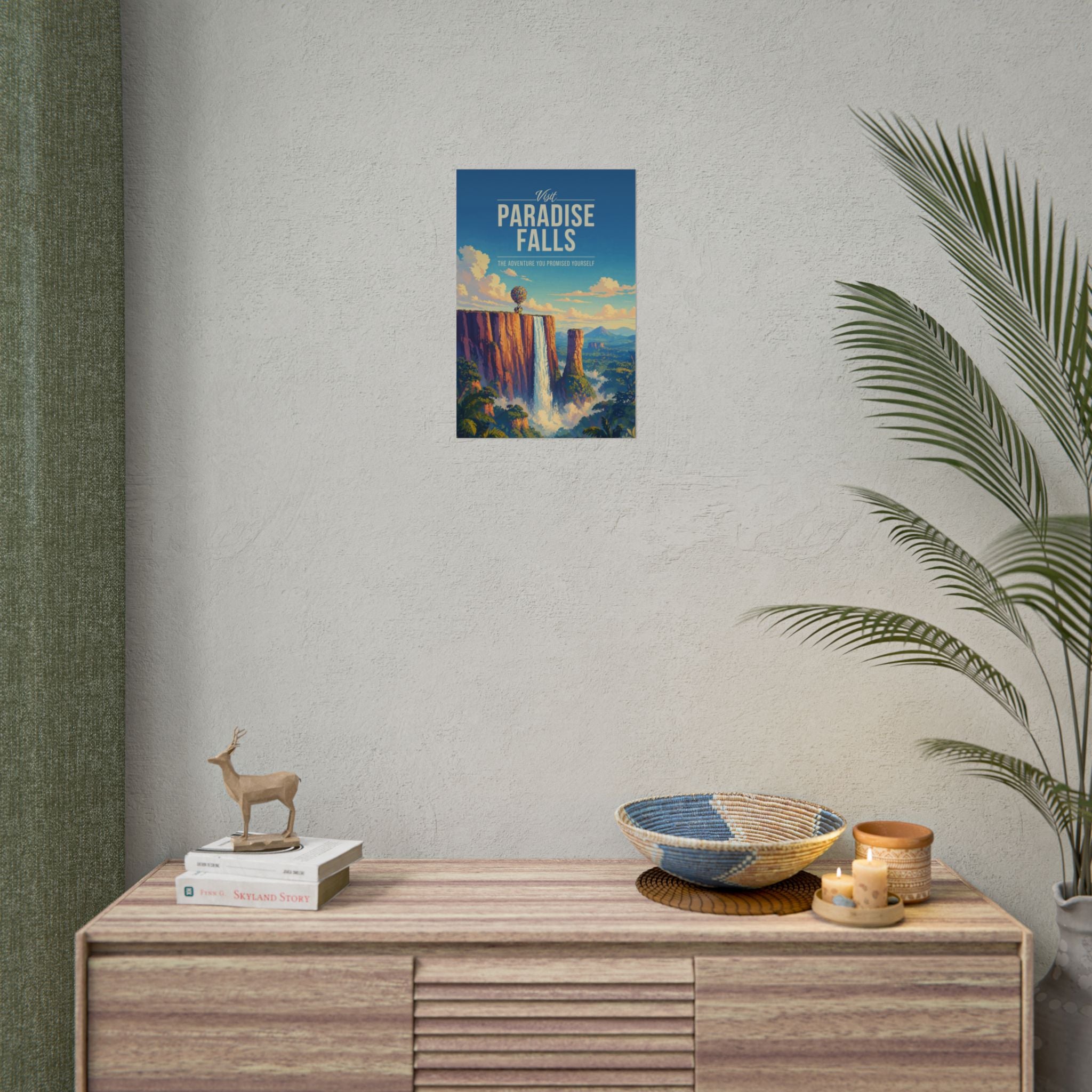 Paradise Falls Travel Poster
