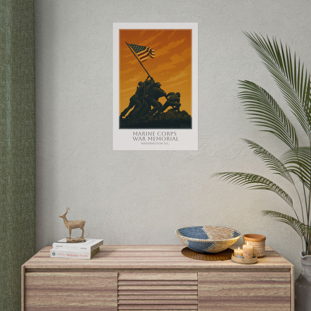 Marine Corps War Memorial Travel Poster