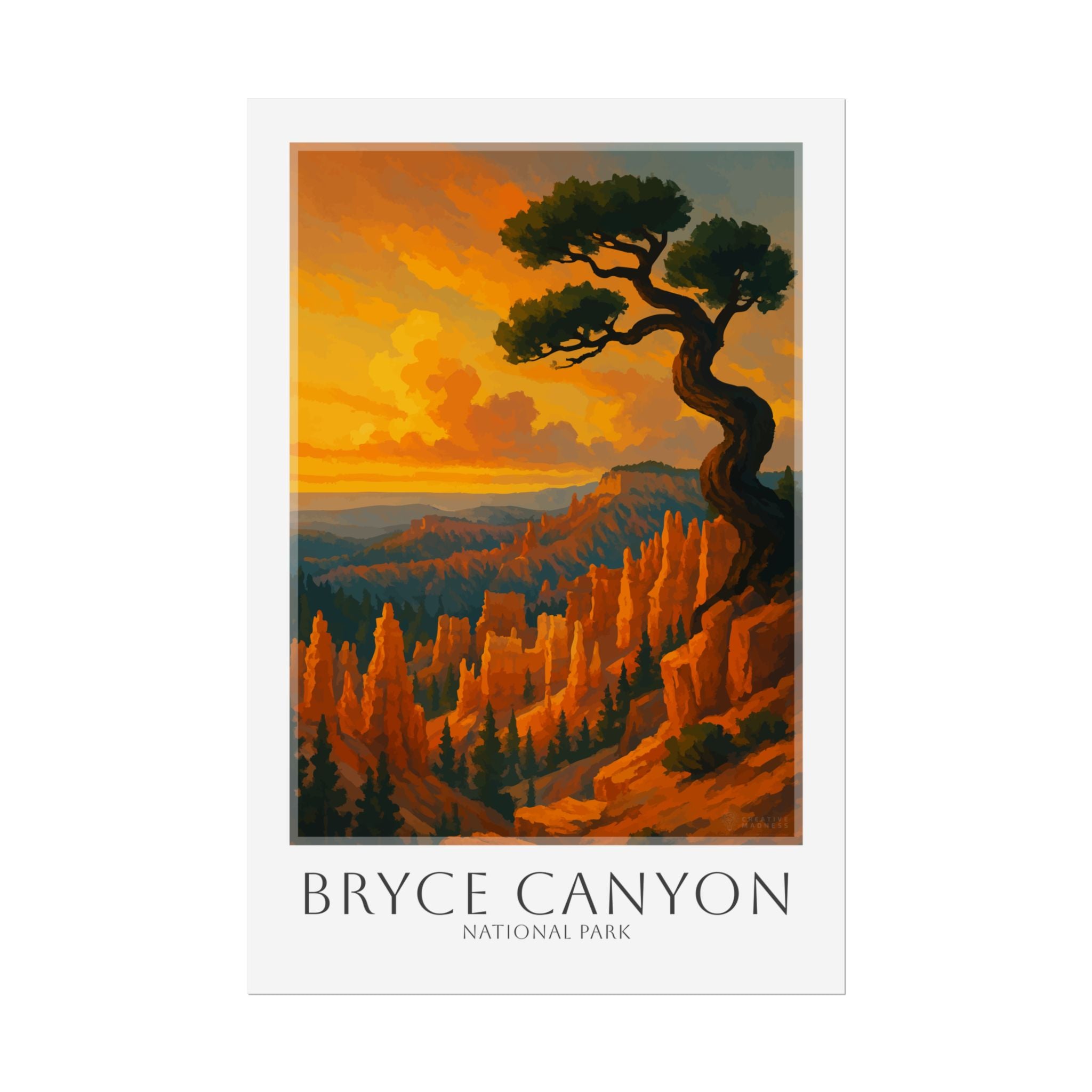 BRYCE CANYON * Travel Poster * National Park Wall Art