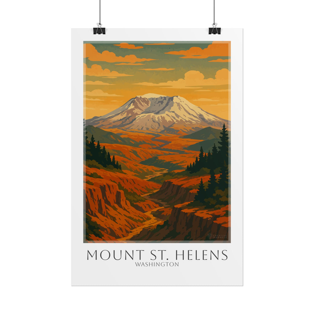 Mount St Helens Travel Poster