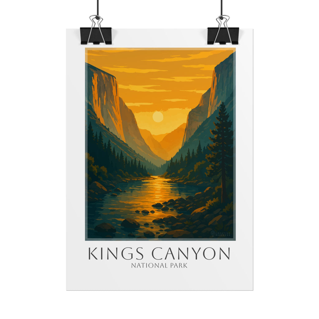KINGS CANYON * Travel Poster * National Park Wall Art