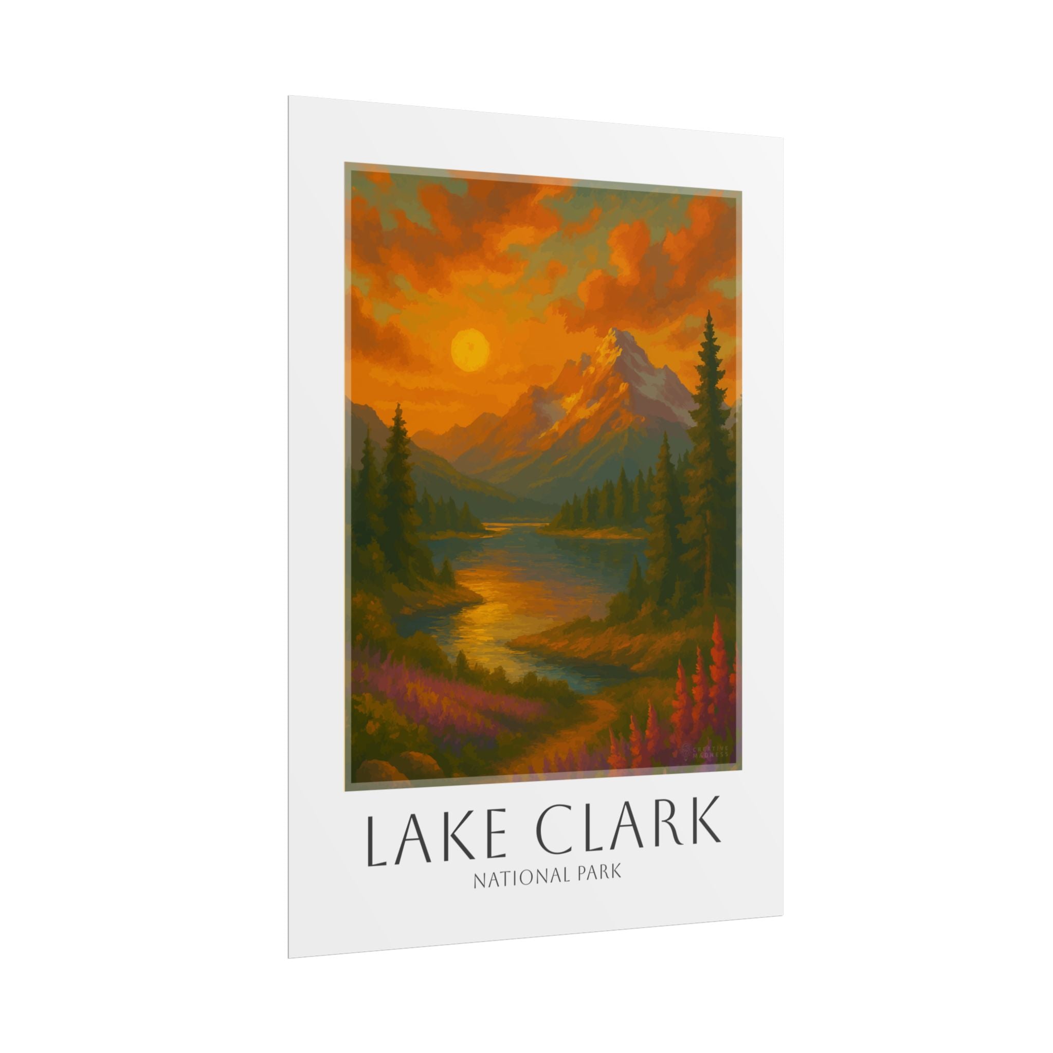 LAKE CLARK * Travel Poster * National Park Wall Art