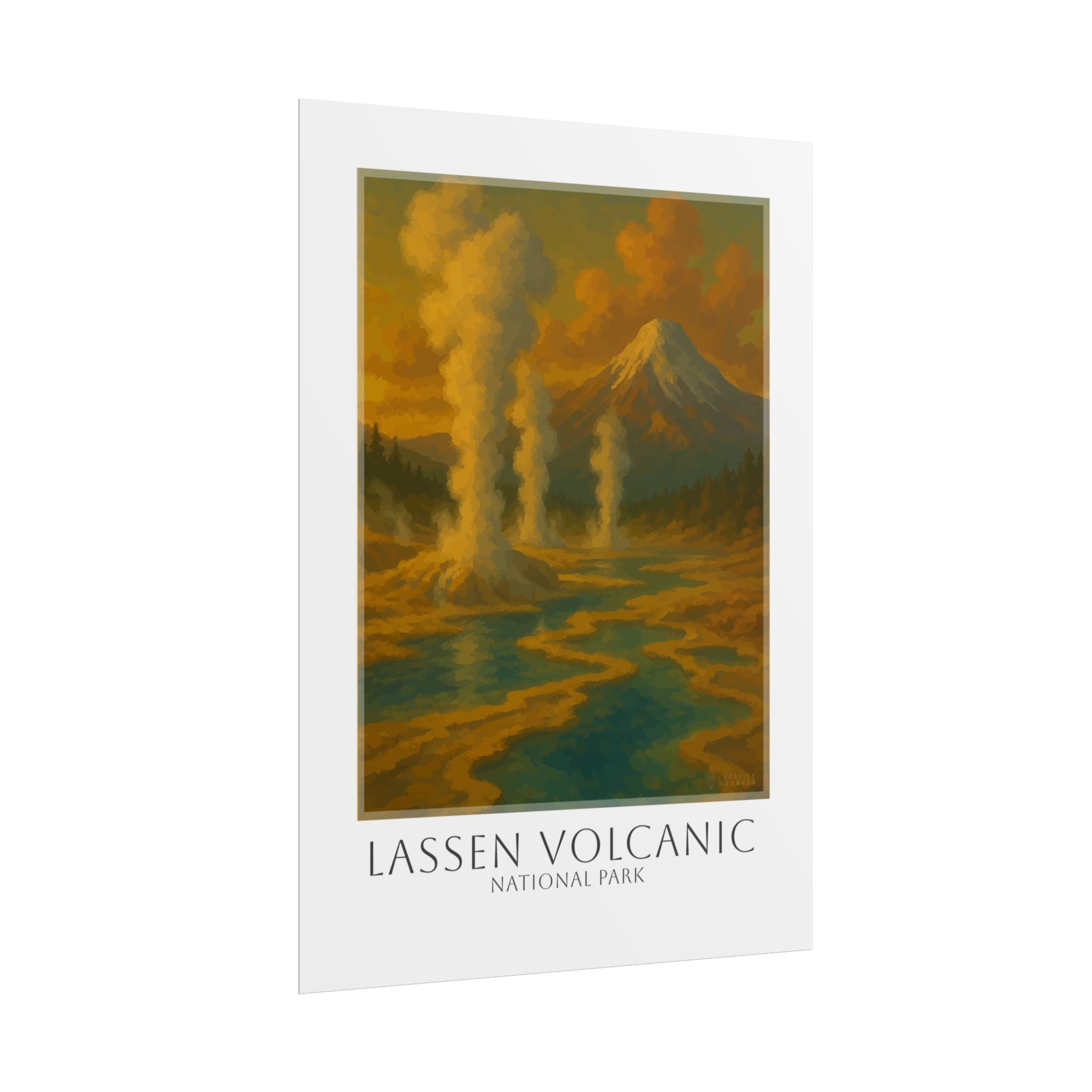 LASSEN VOLCANIC * Travel Poster * National Park Wall Art