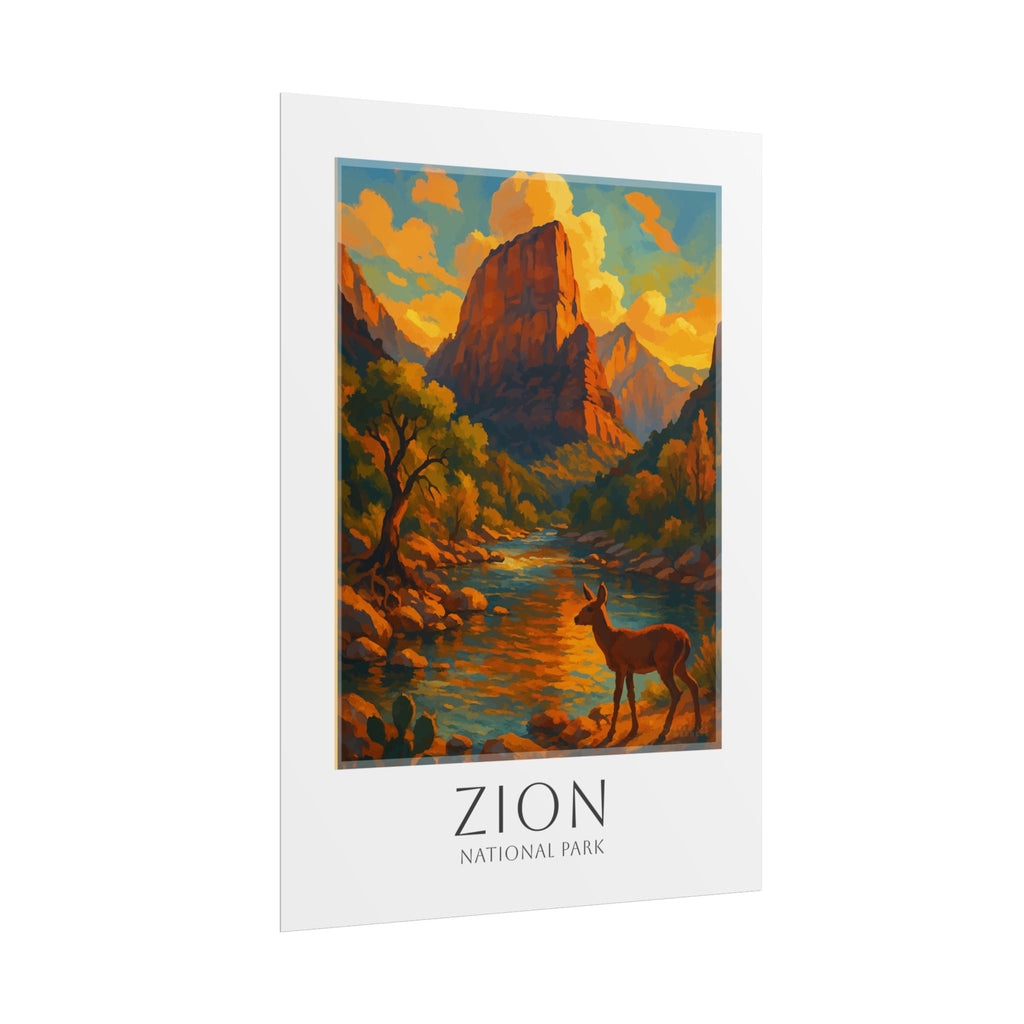 ZION  * Travel Poster * National Park Wall Art