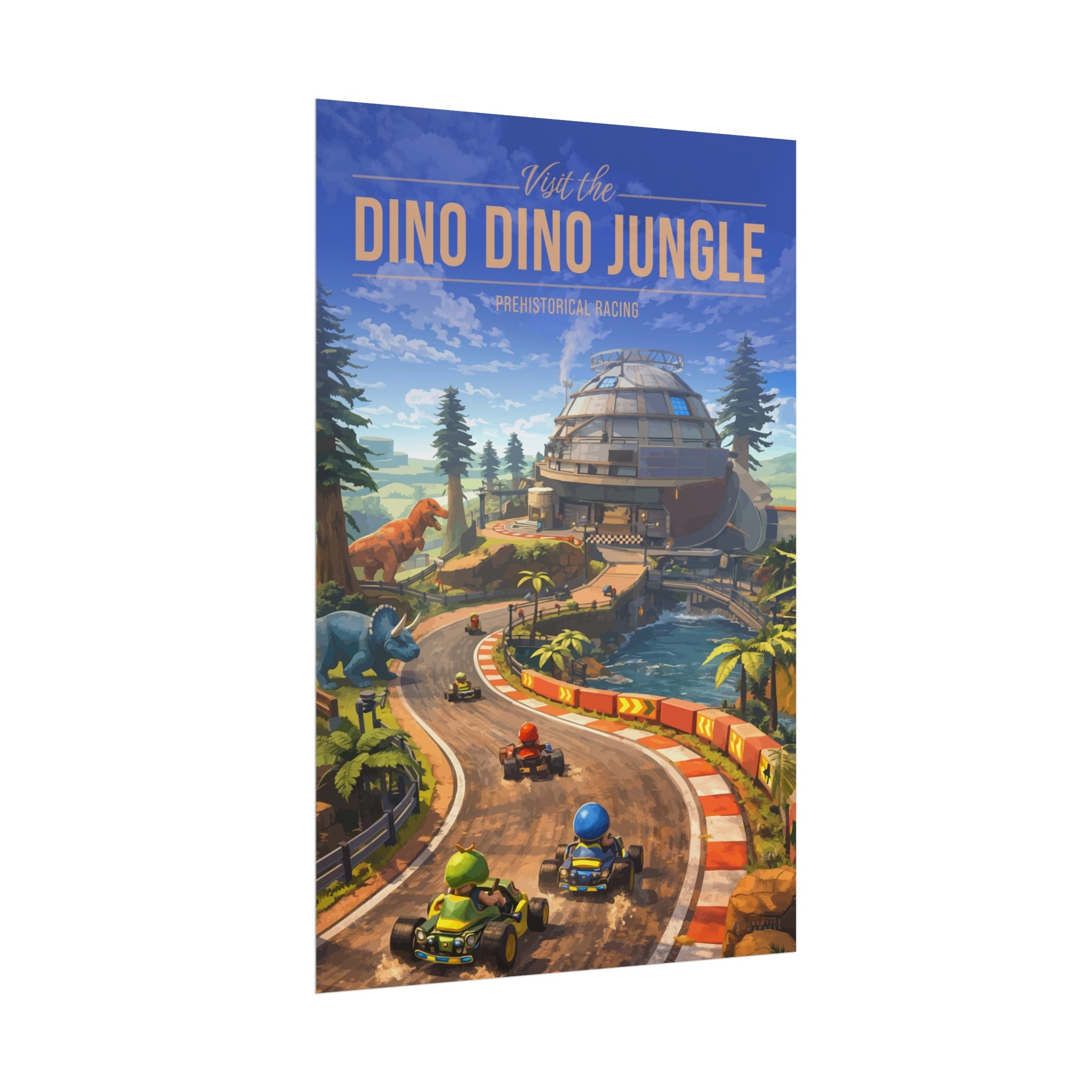 Dino Dino Jungle Travel Poster
