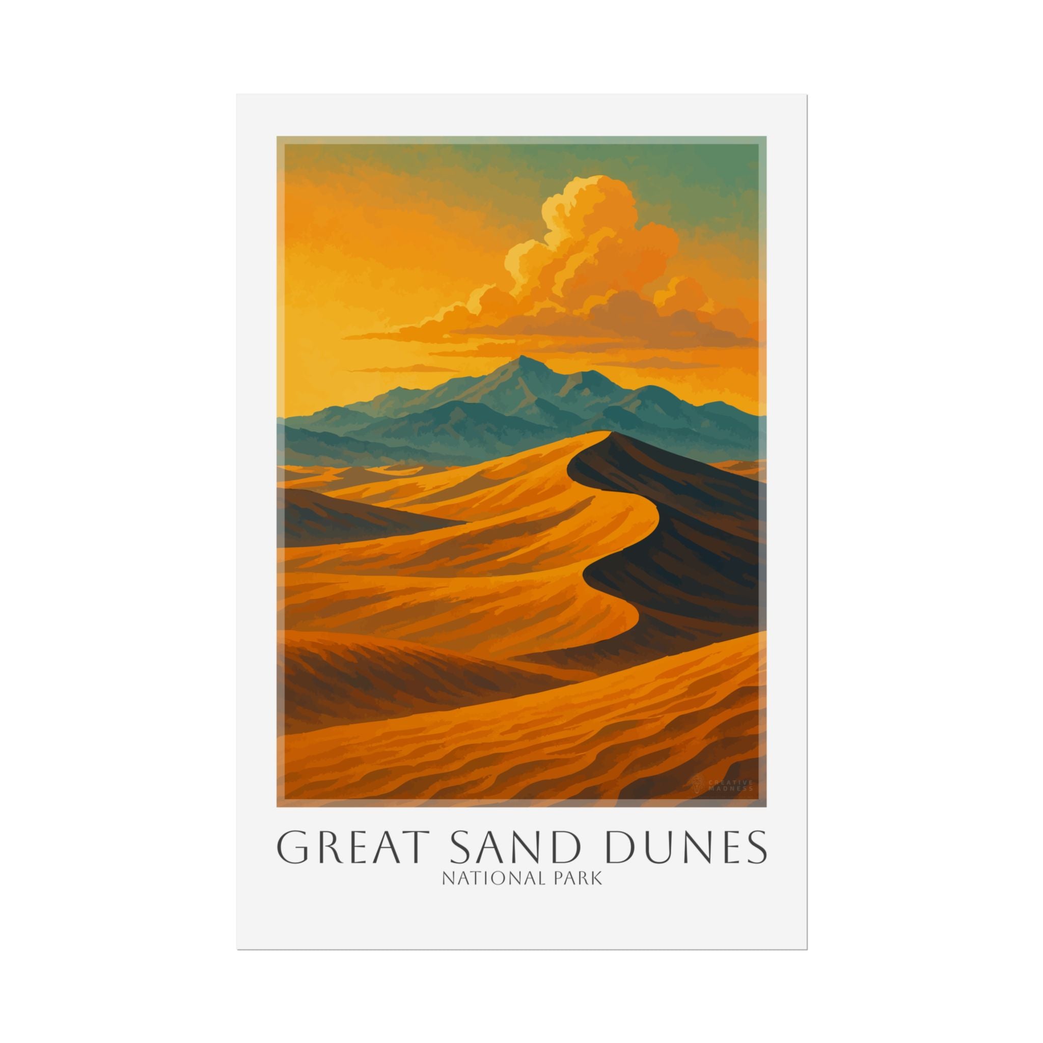 GREAT SAND DUNES  * Travel Poster * National Park Wall Art