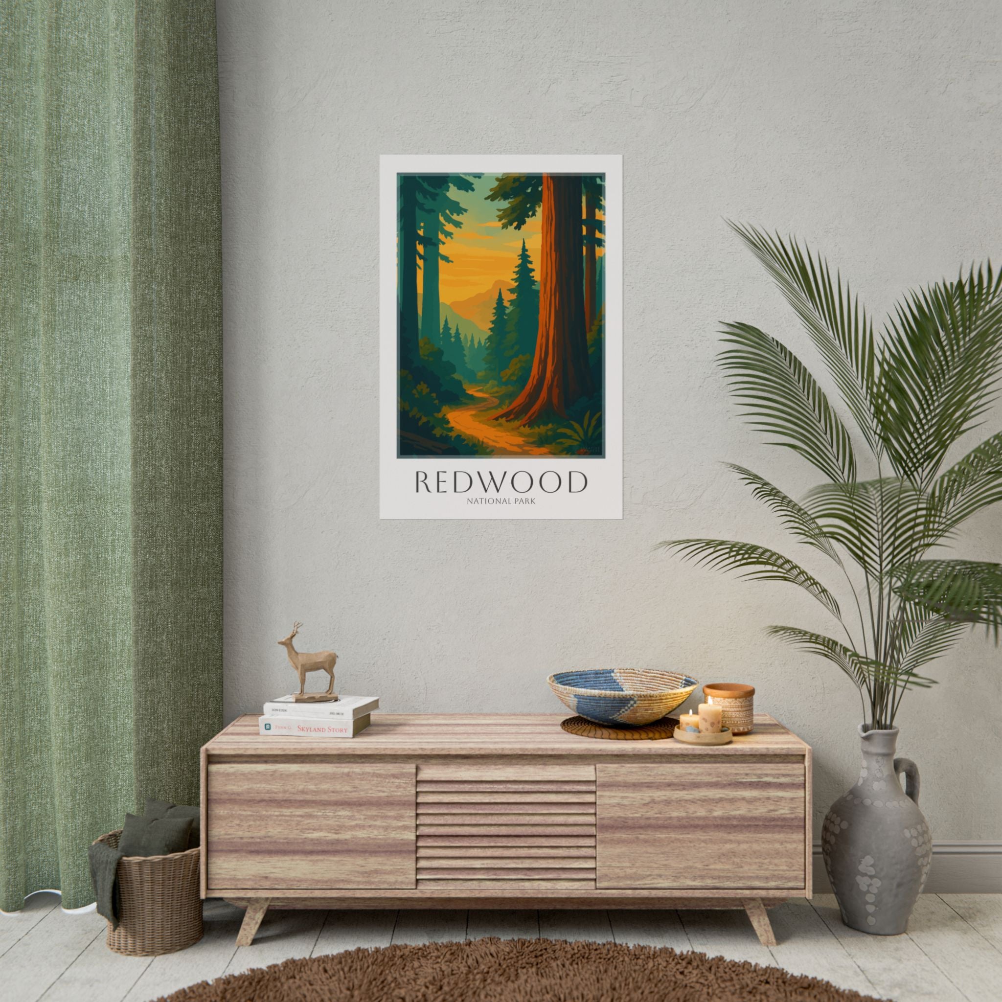 REDWOOD * Travel Poster * National Park Wall Art