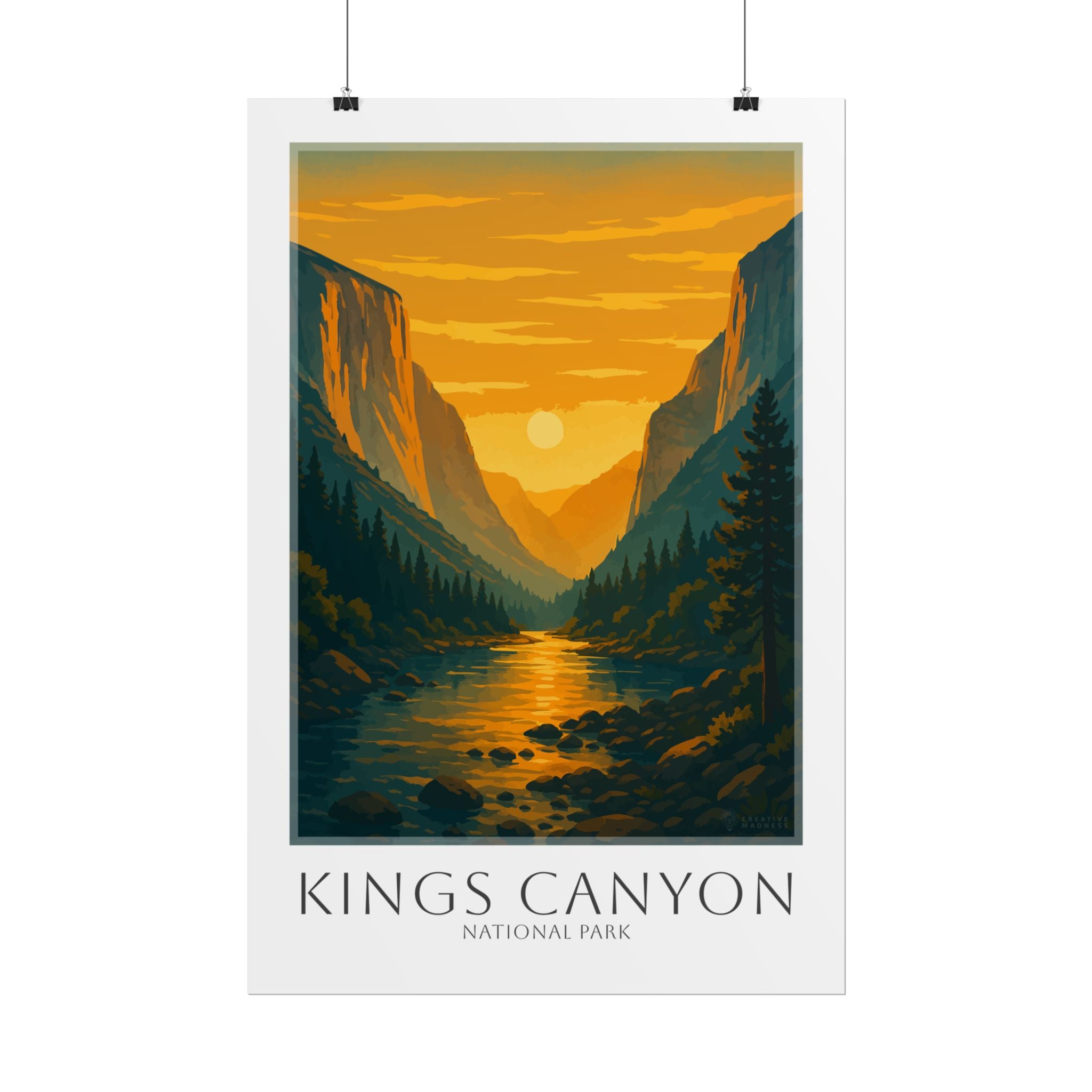 KINGS CANYON * Travel Poster * National Park Wall Art