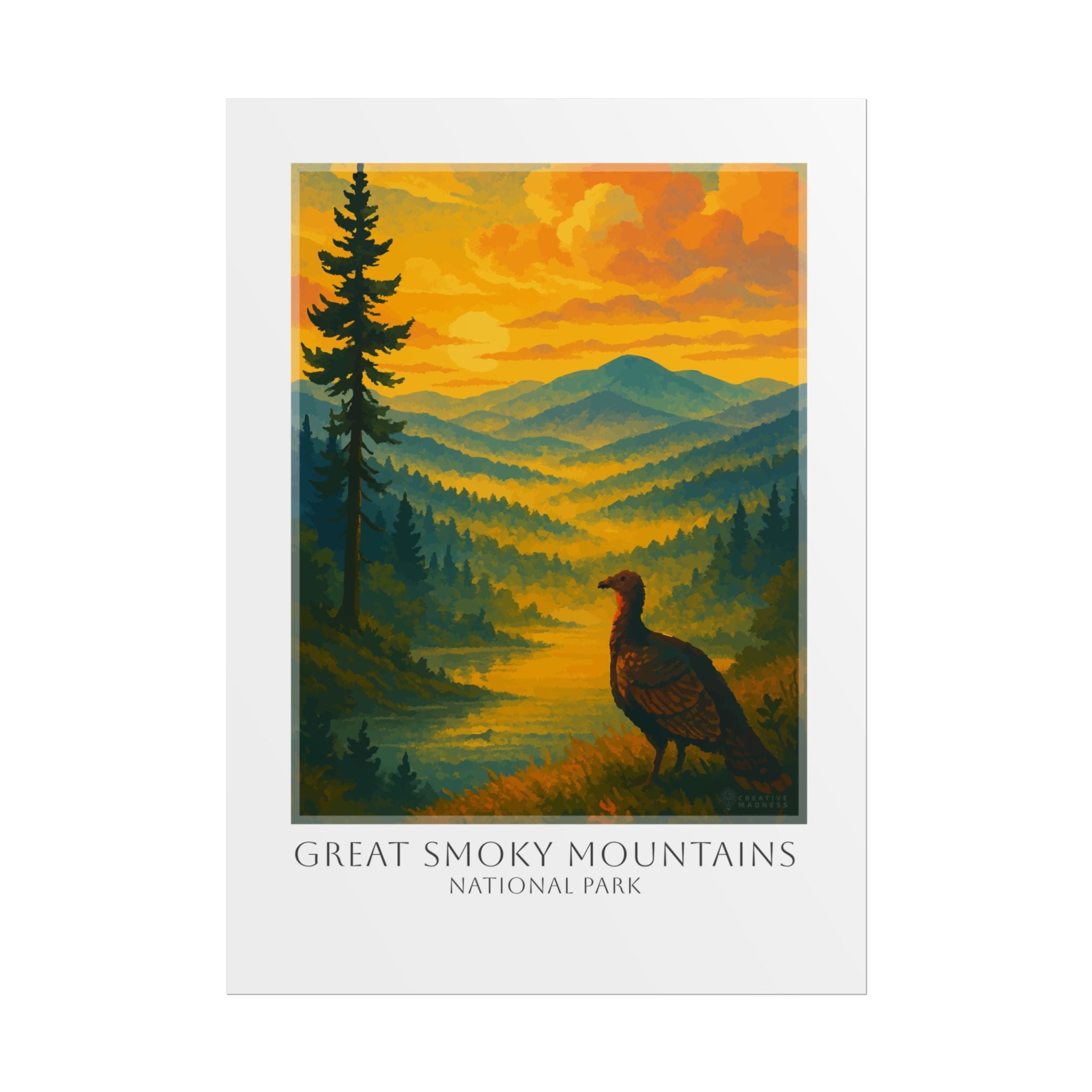 GREAT SMOKY MOUNTAINS  * Travel Poster * National Park Wall Art
