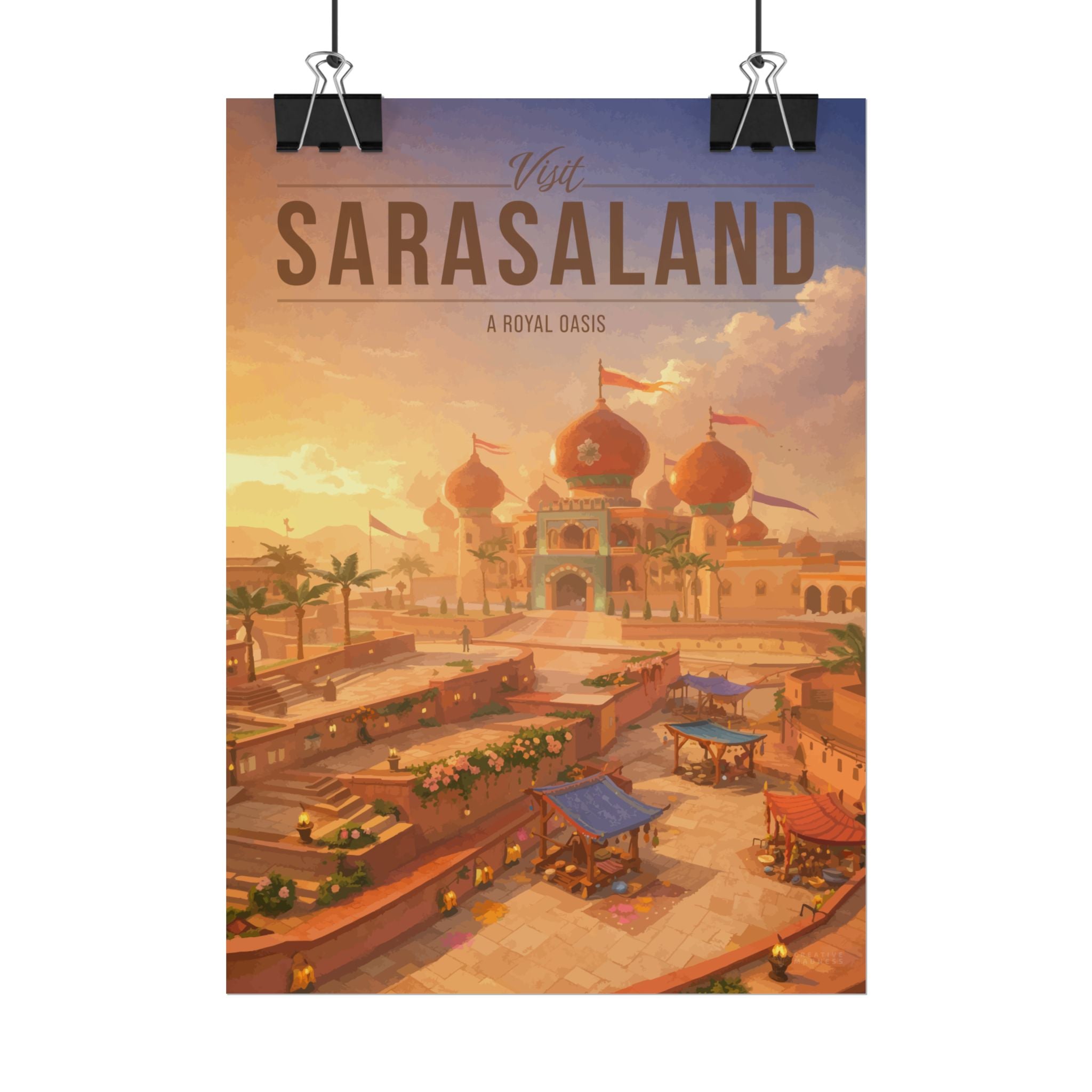 Sarasaland Travel Poster