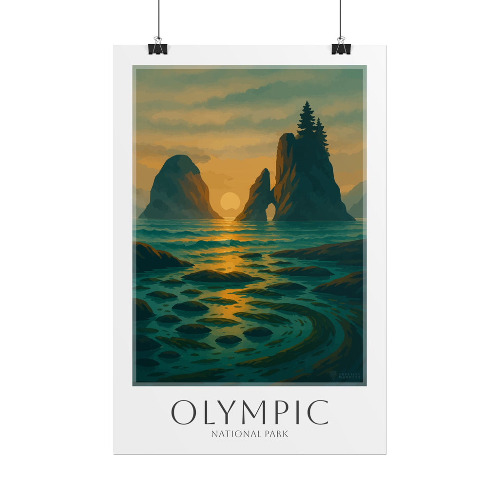 OLYMPIC  * Travel Poster * National Park Wall Art