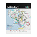 MIDDLE-EARTH * Fantasy Metro Map Poster * Scenic Travel-Style Wall Art