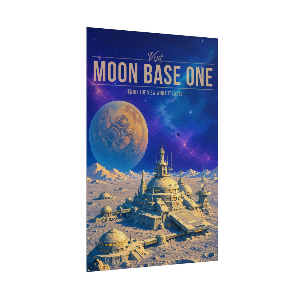 Moon Base One Travel Poster