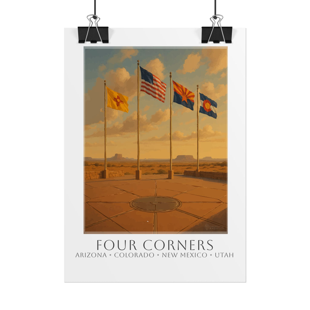 Four Corners Travel Poster