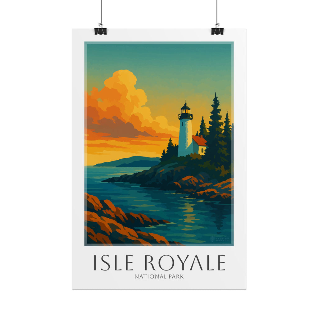 ISLE ROYALE * Travel Poster * National Park Wall Art