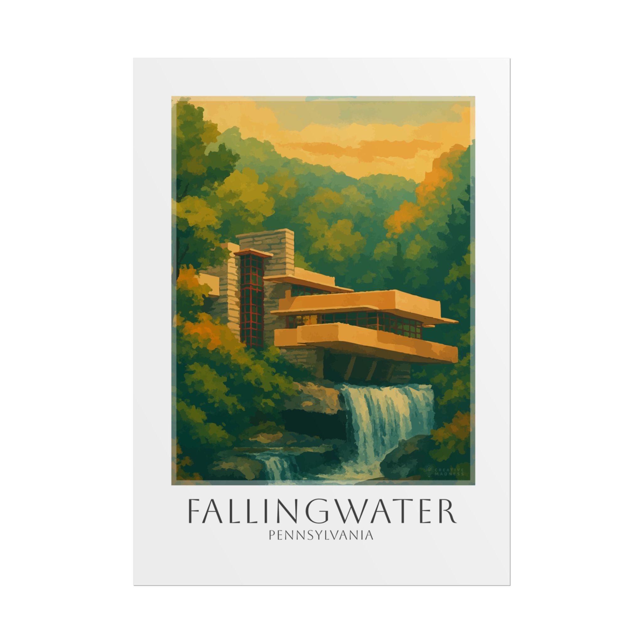 Fallingwater Travel Poster
