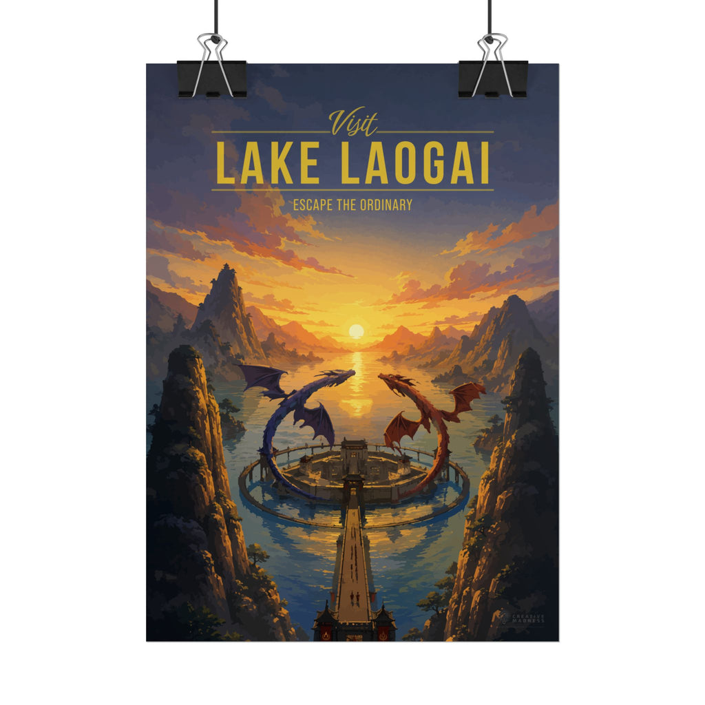 Lake Laogai Travel Poster