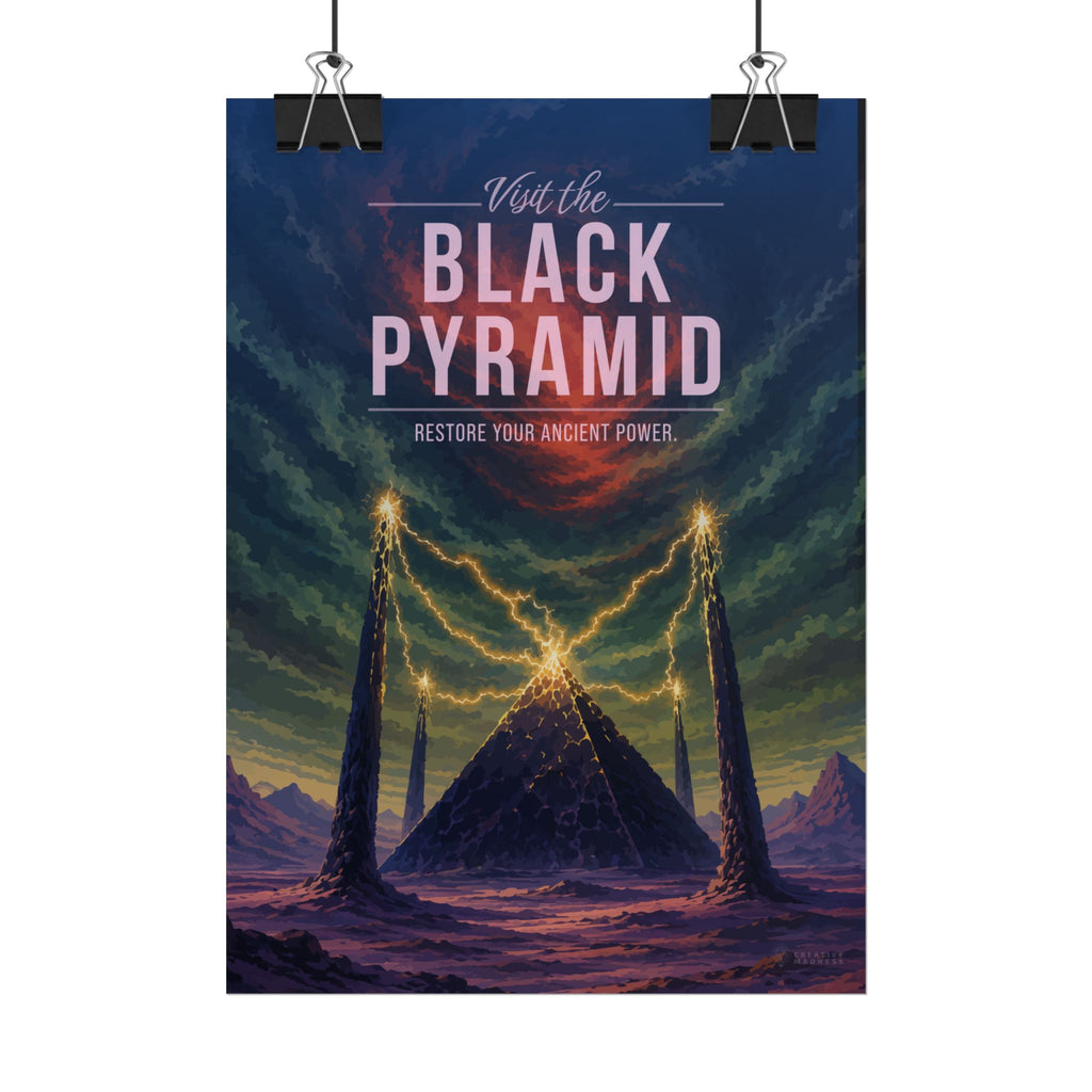 Black Pyramid Travel Poster