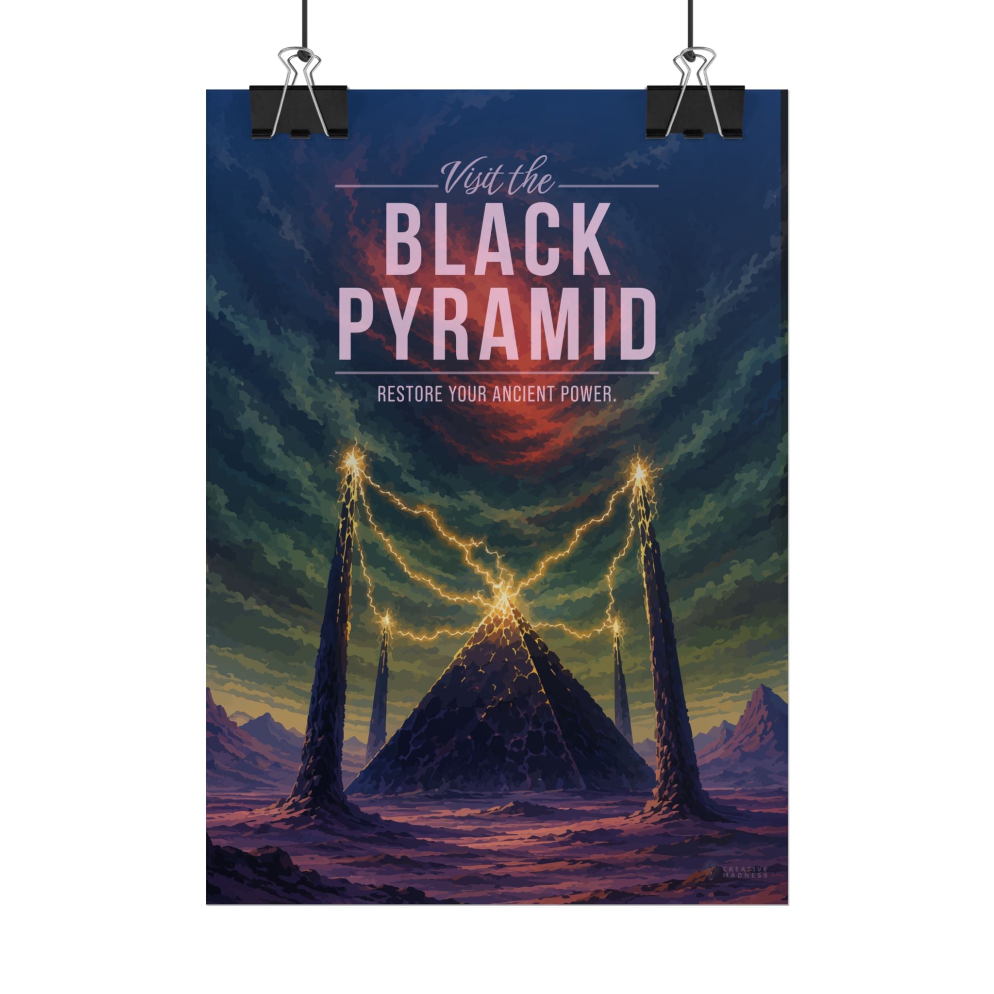 Black Pyramid Travel Poster