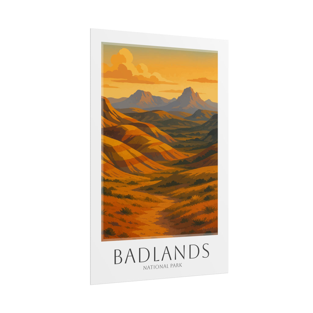 BADLANDS * Travel Poster * National Park Wall Art