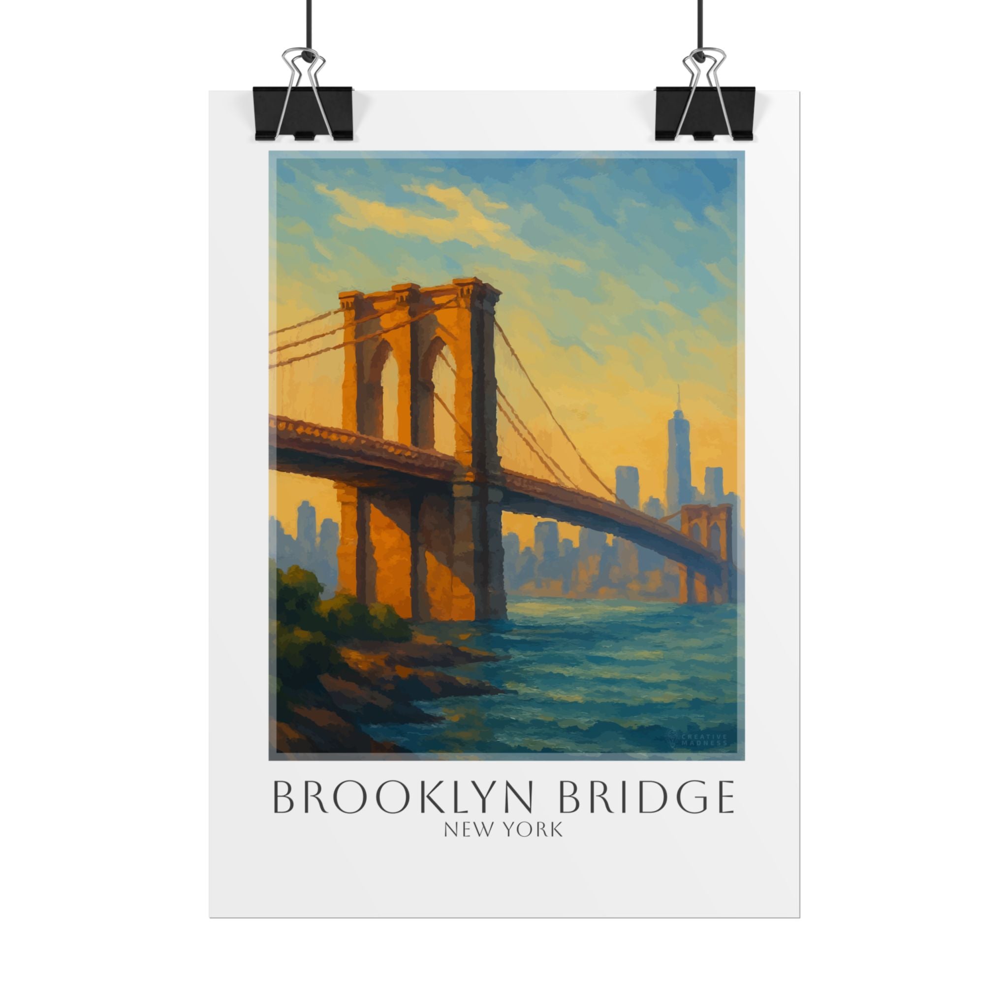 Brooklyn Bridge Travel Poster