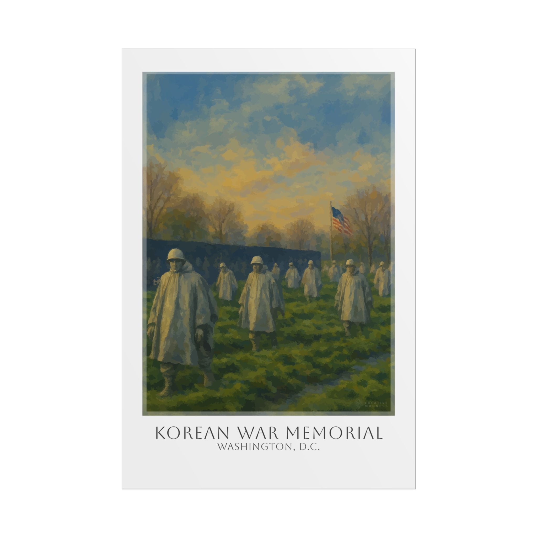 Korean War Memorial Travel Poster