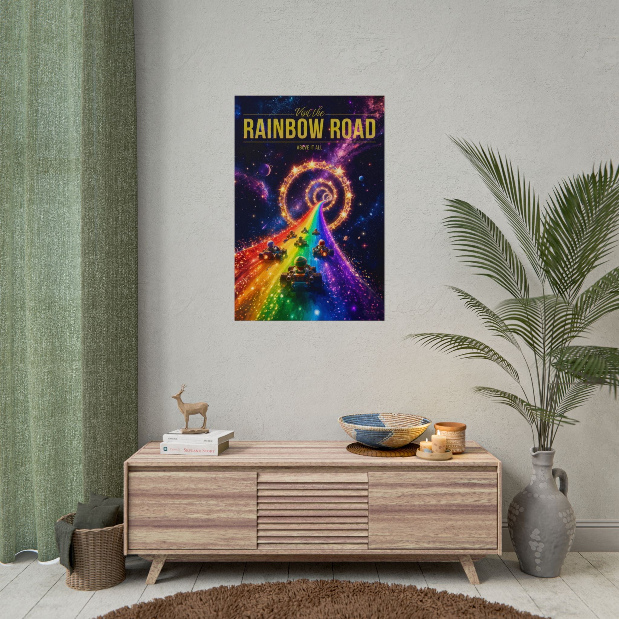 Rainbow Road Travel Poster
