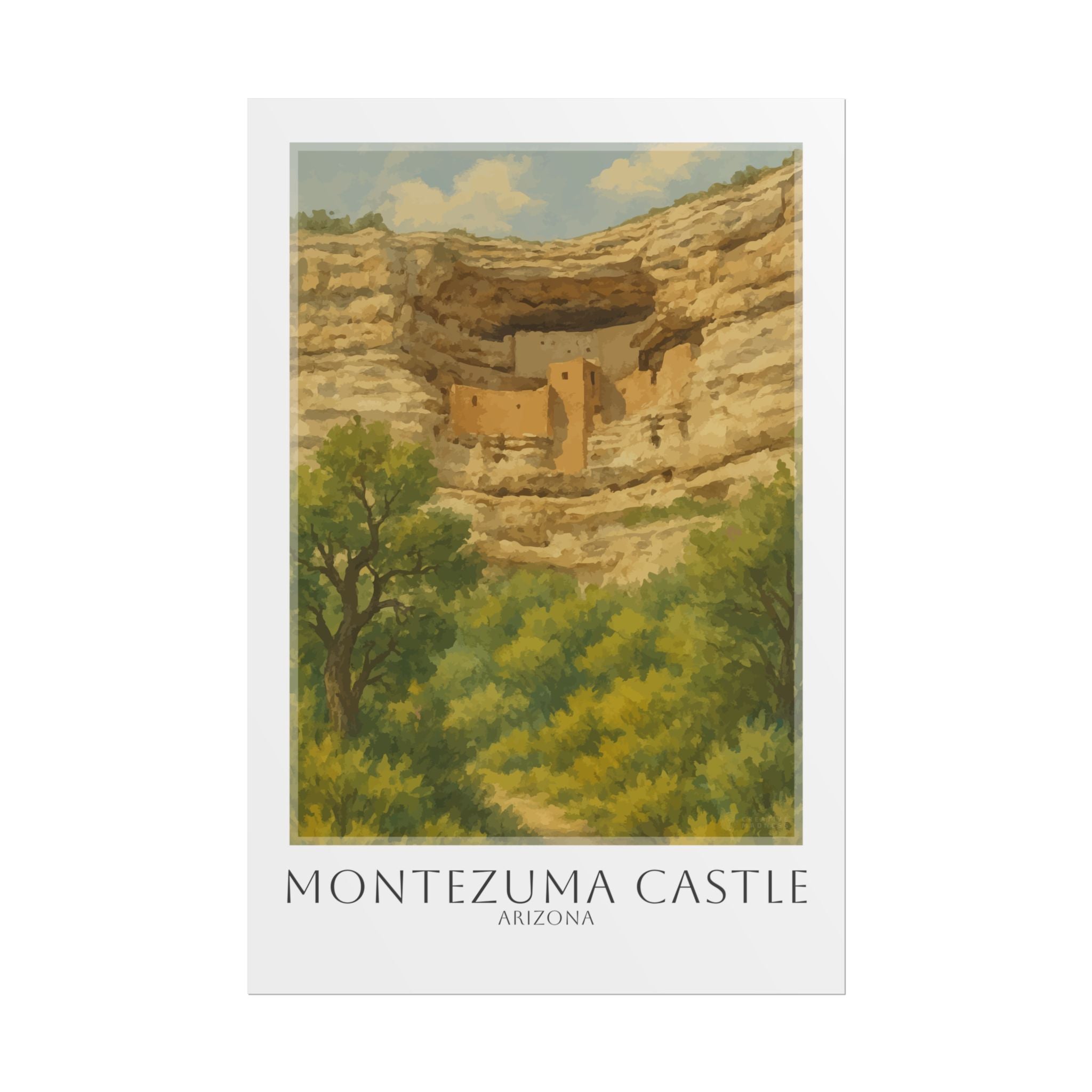 Montezuma Castle Travel Poster