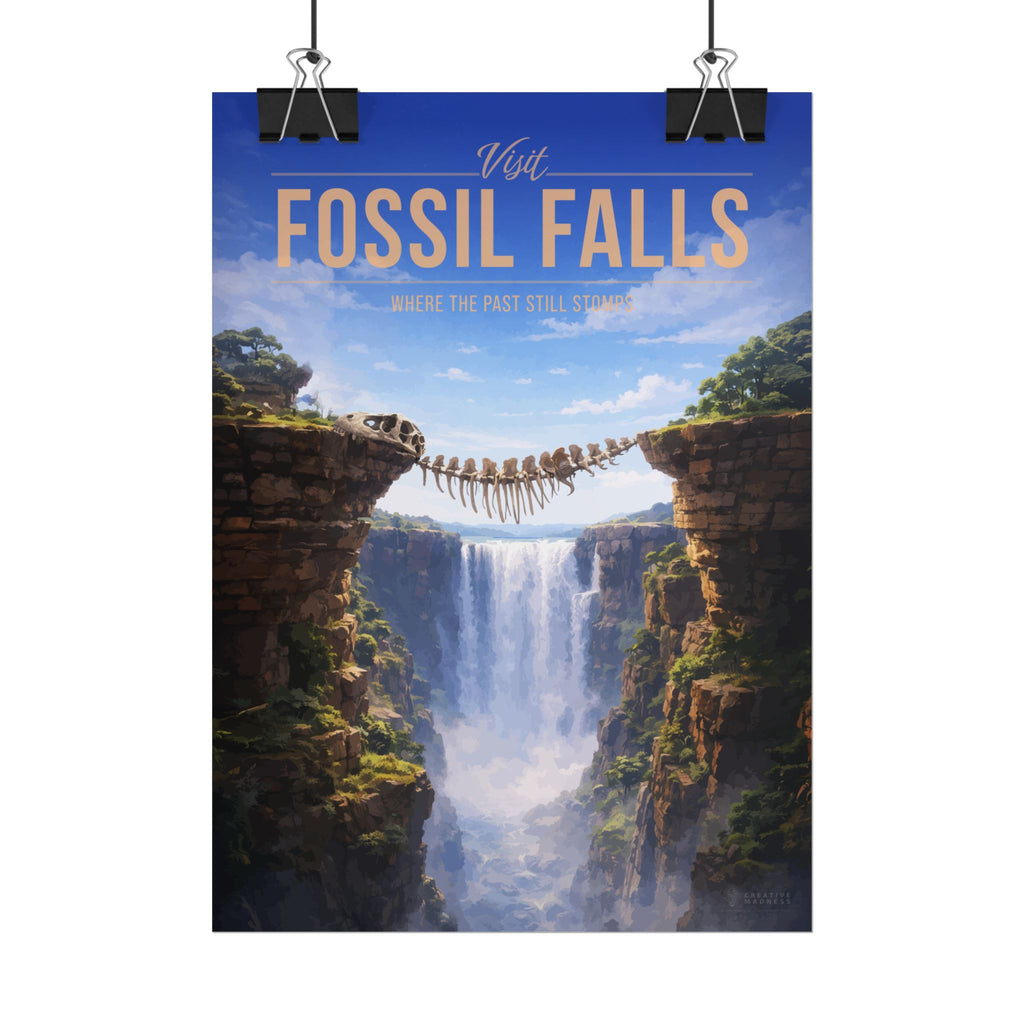 Fossil Falls Travel Poster