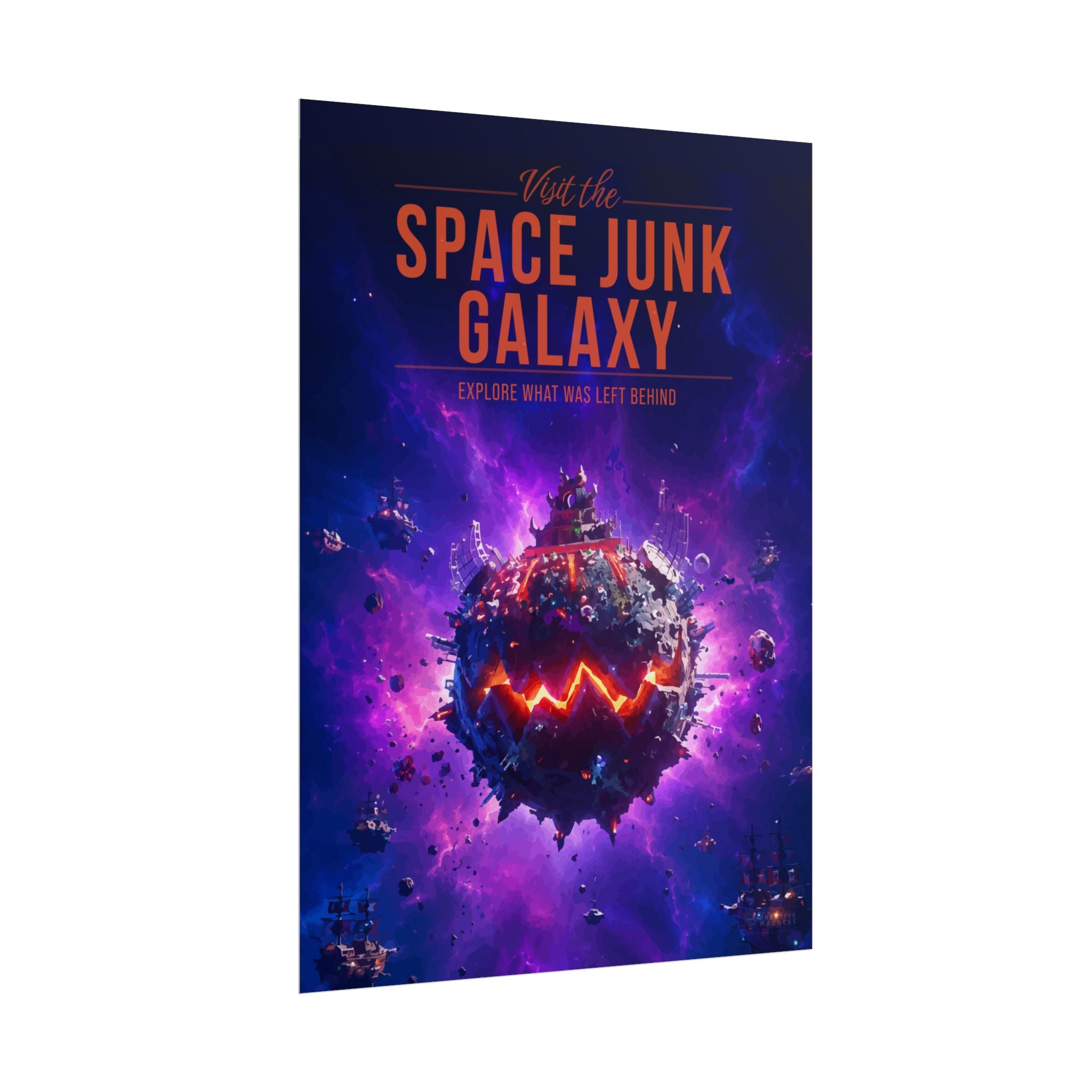 Space Junk Galaxy Travel Poster