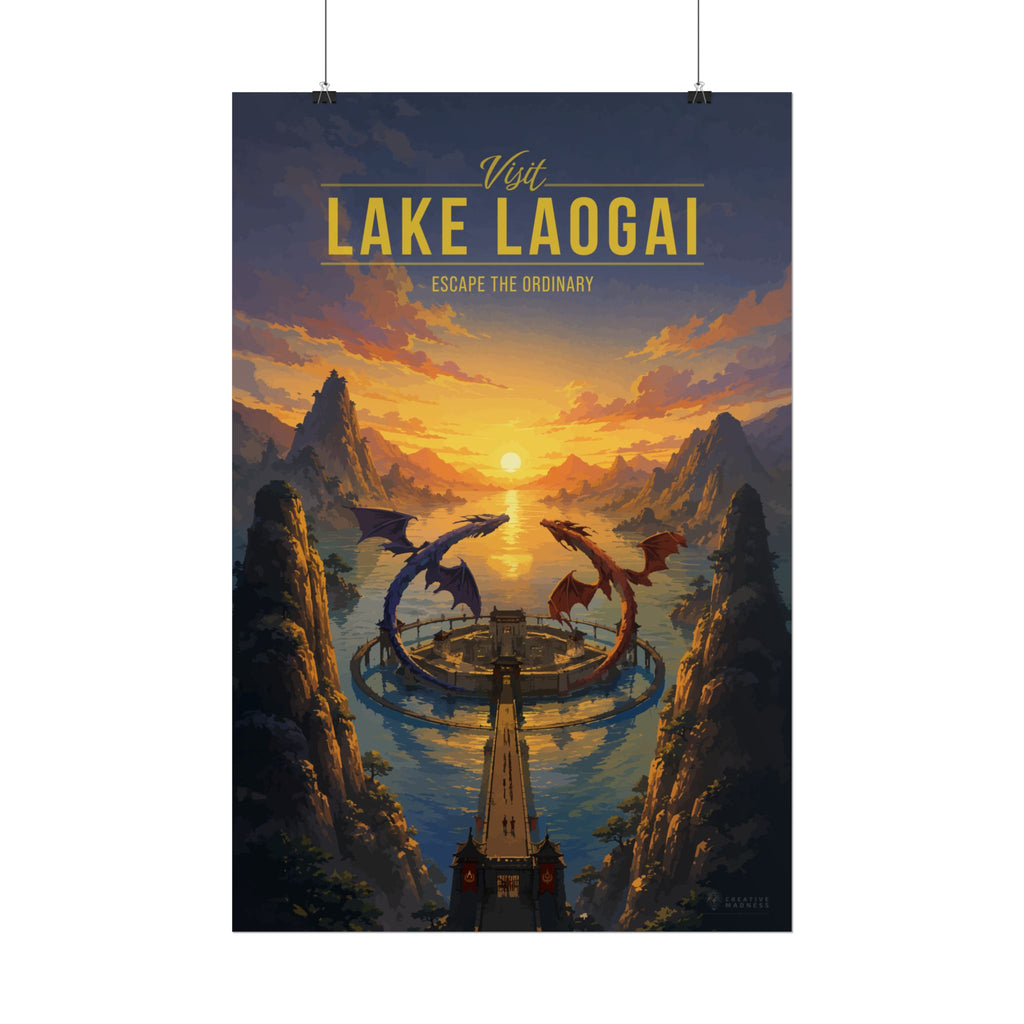 Lake Laogai Travel Poster