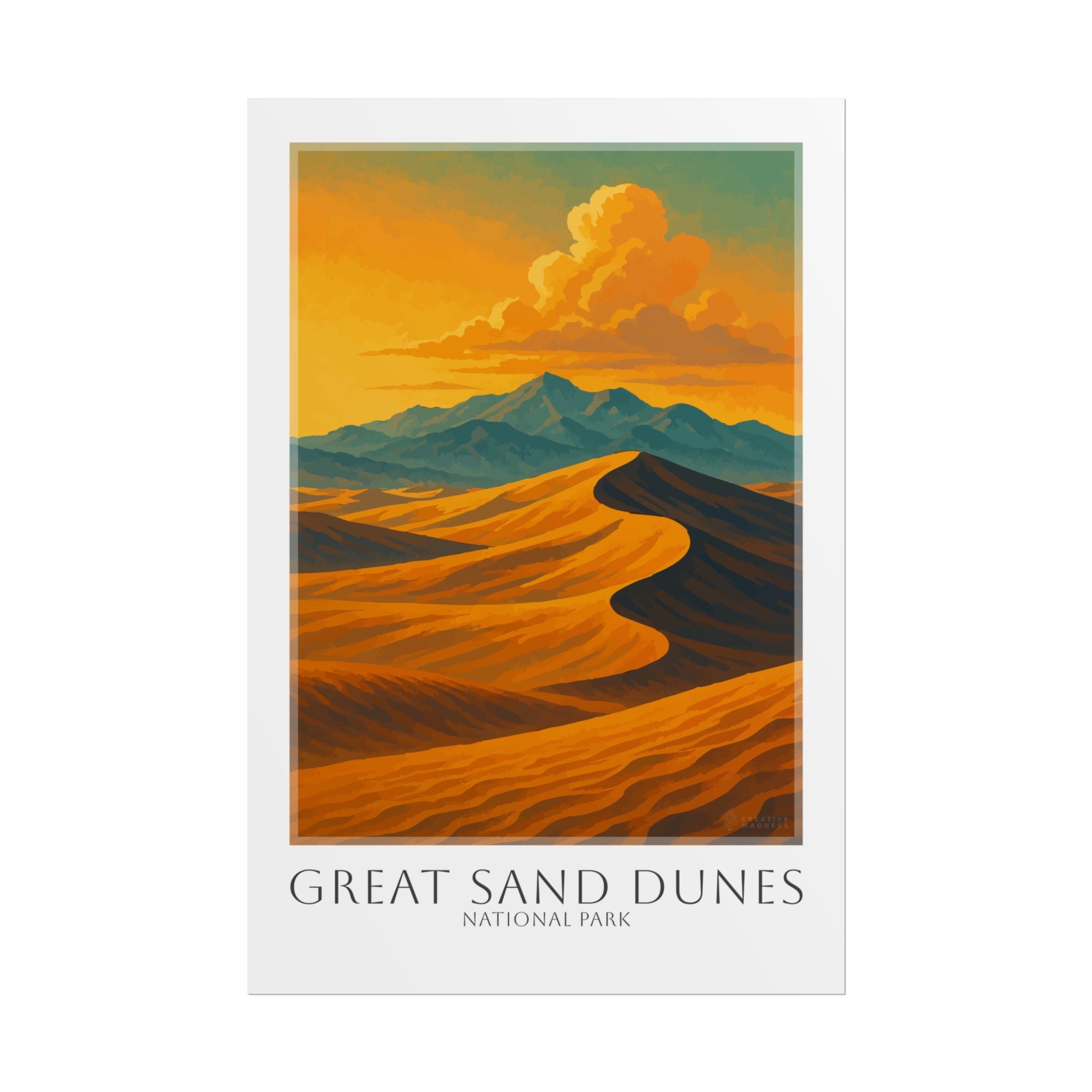 GREAT SAND DUNES  * Travel Poster * National Park Wall Art