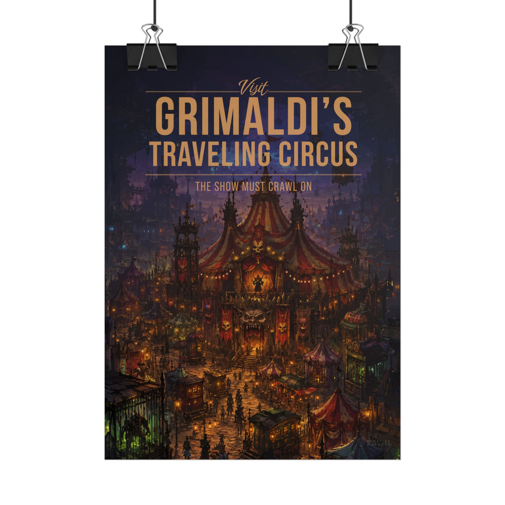 Grimaldis Travelling Circus Travel Poster