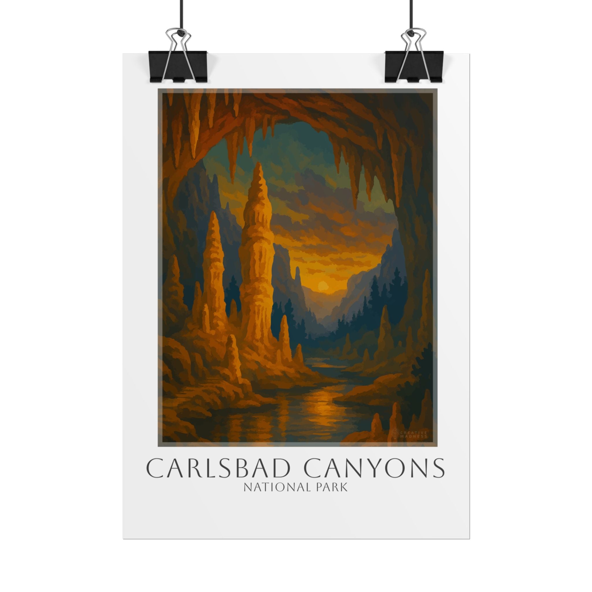 CARLSBAD CAVERNS  * Travel Poster * National Park Wall Art