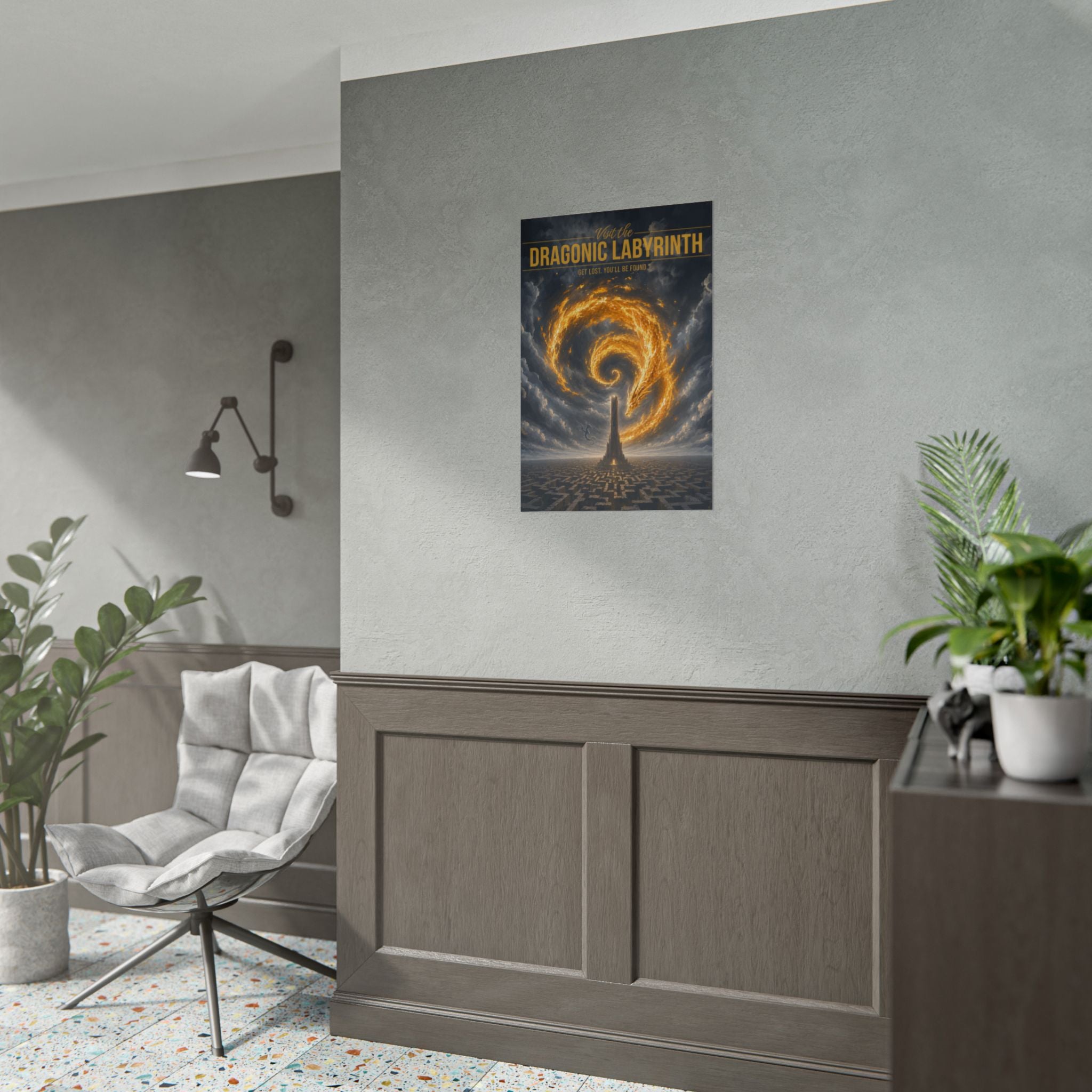 Dragonic Labyrinth Travel Poster