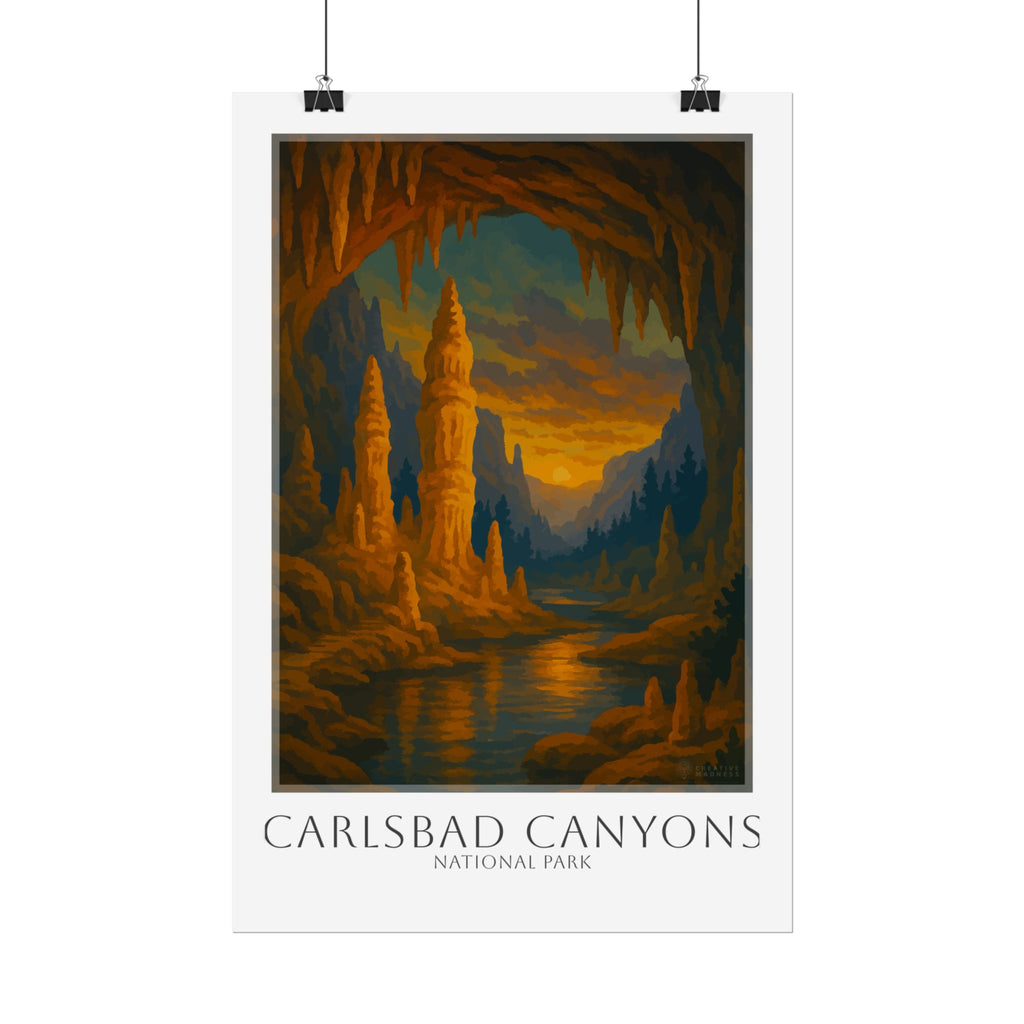 CARLSBAD CAVERNS  * Travel Poster * National Park Wall Art