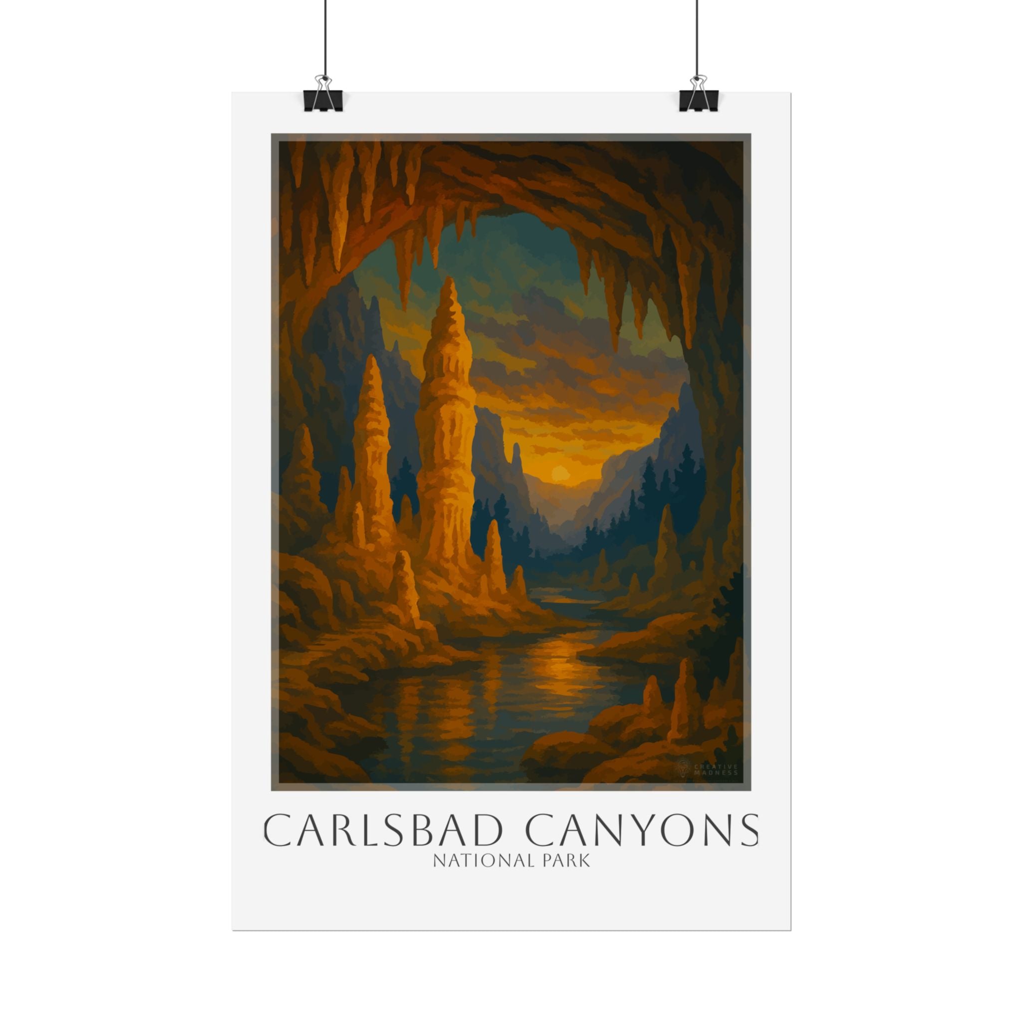 CARLSBAD CAVERNS  * Travel Poster * National Park Wall Art