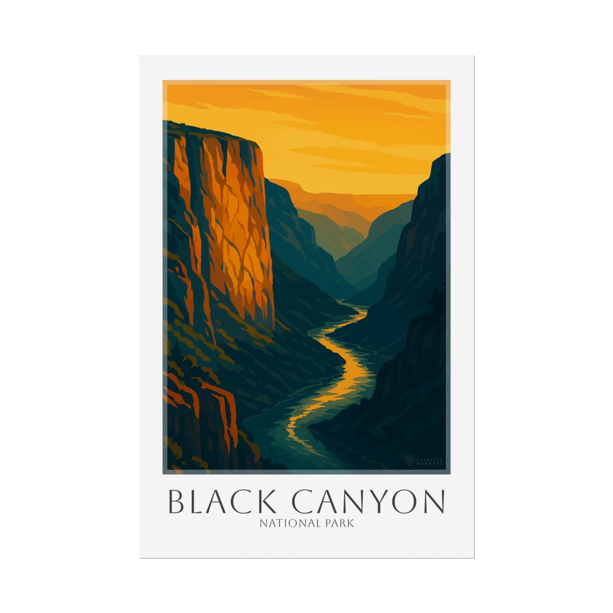 BLACK CANYON * Travel Poster * National Park Wall Art