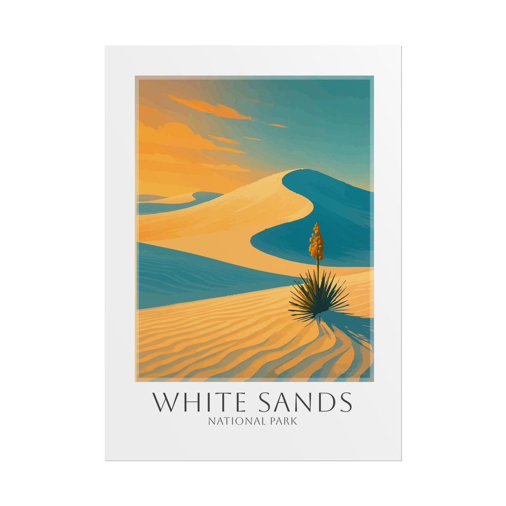 WHITE SANDS * Travel Poster * National Park Wall Art