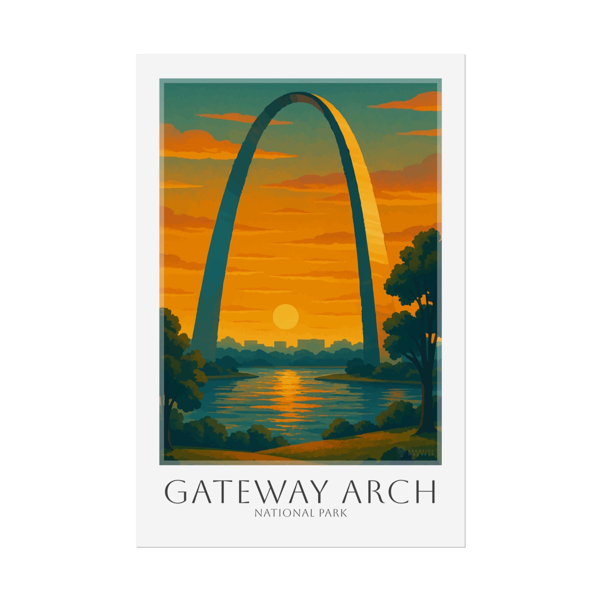 GATEWAY ARCH  * Travel Poster * National Park Wall Art