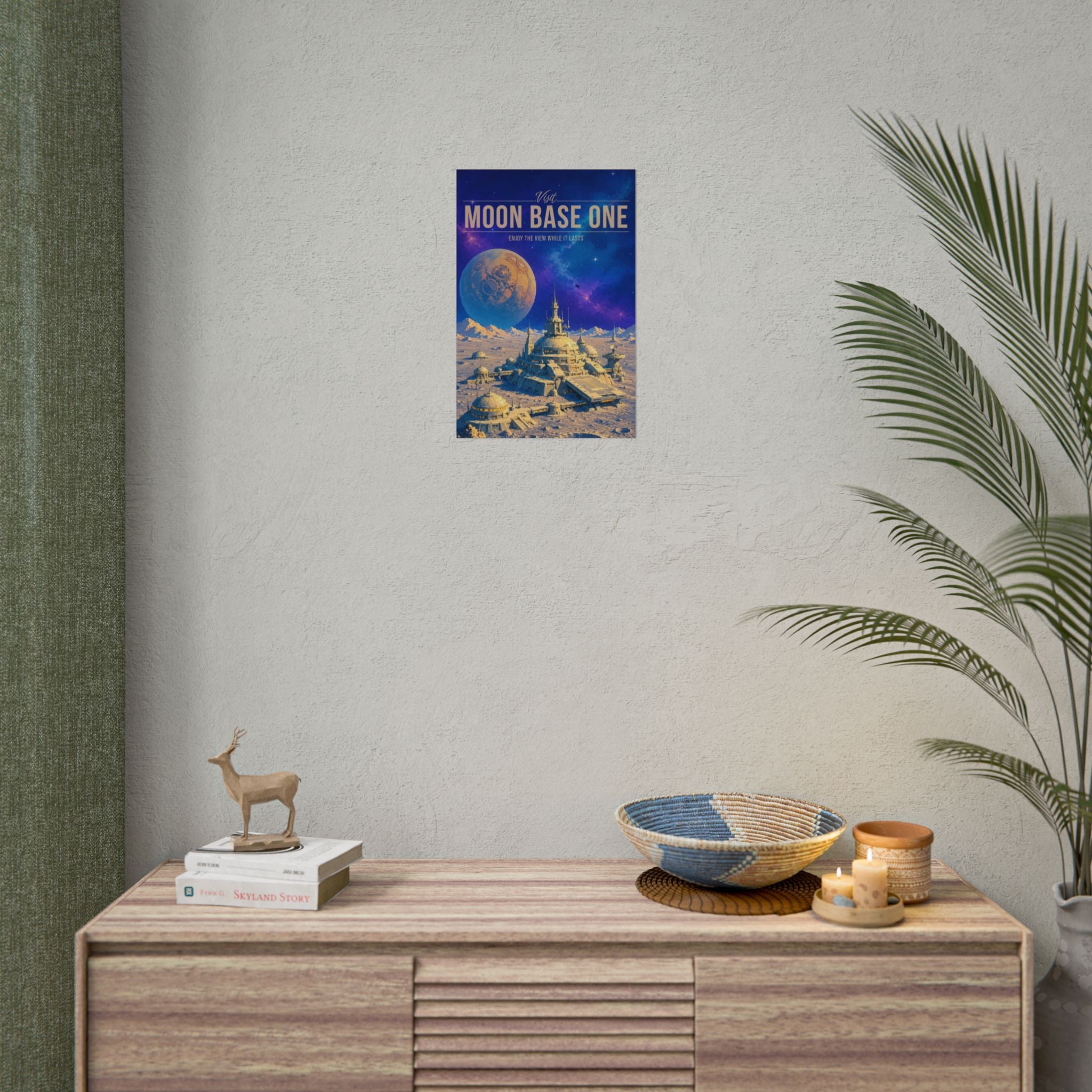 Moon Base One Travel Poster